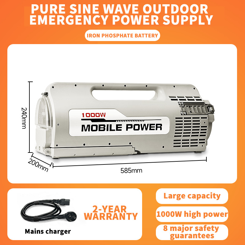 Portable Power Station S10 1000W | 2000Wh LiFePO4 Battery For Emergency