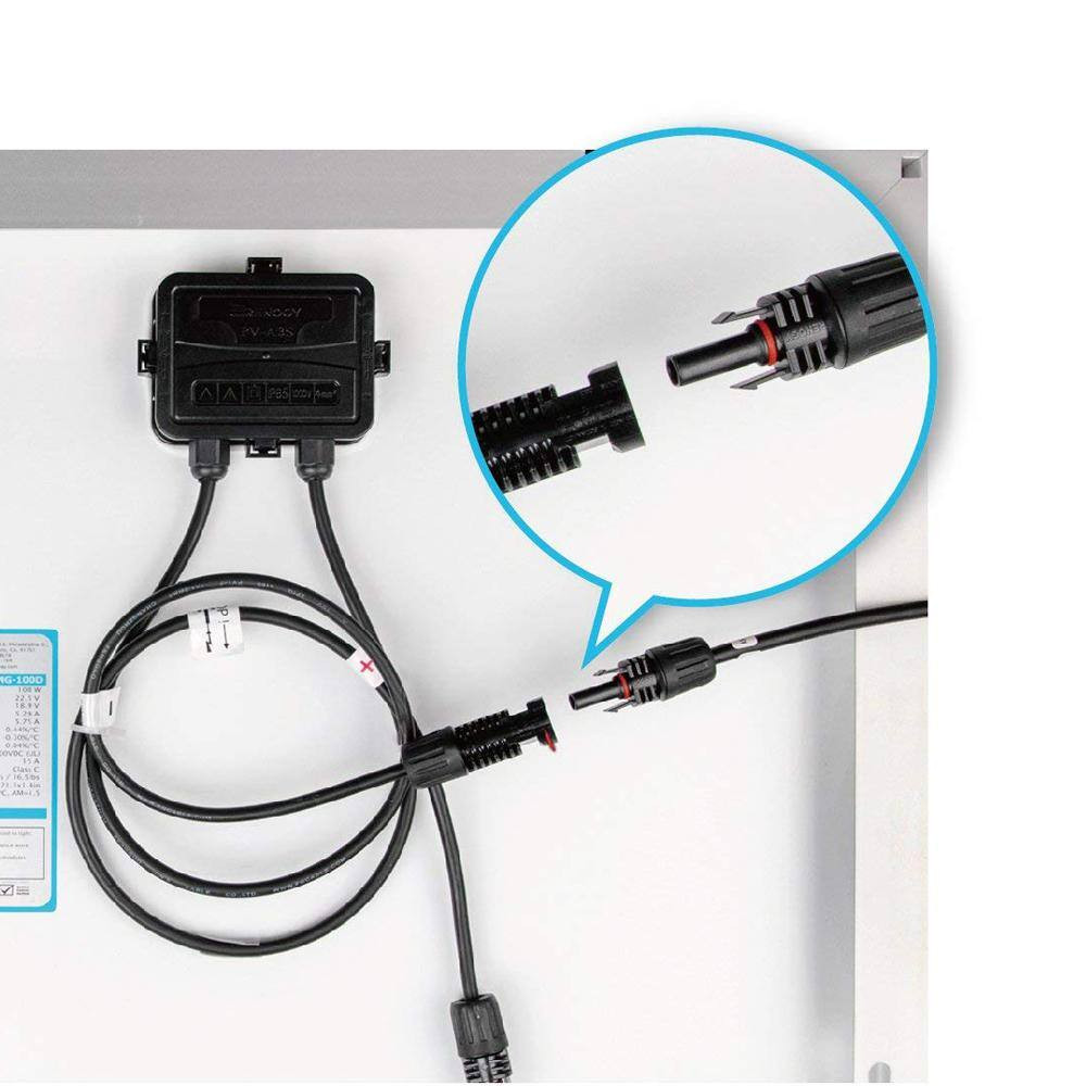 10 Ft. 12 AWG Solar Panel and Charge Controller Connector Adaptor Kit Cables