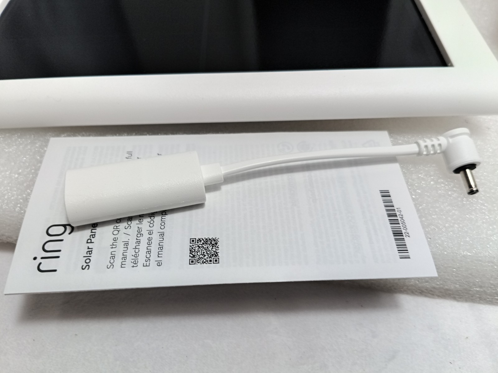 Ring 2nd Generation Solar Panel for Select Ring Cameras White USB-C NEW/OPEN BOX