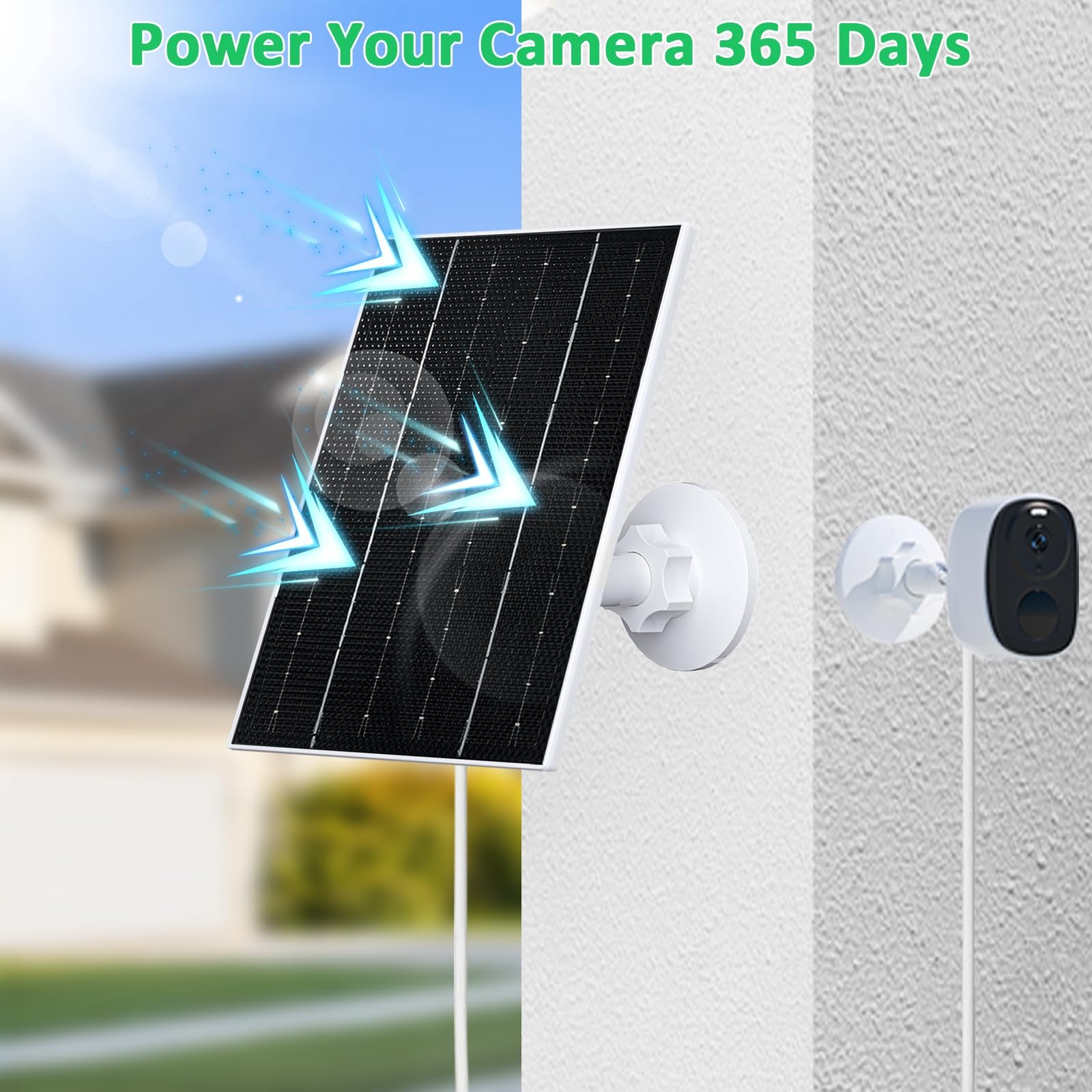 FUTUREZEN Solar Panel Type-C Micro USB White 1 Pack