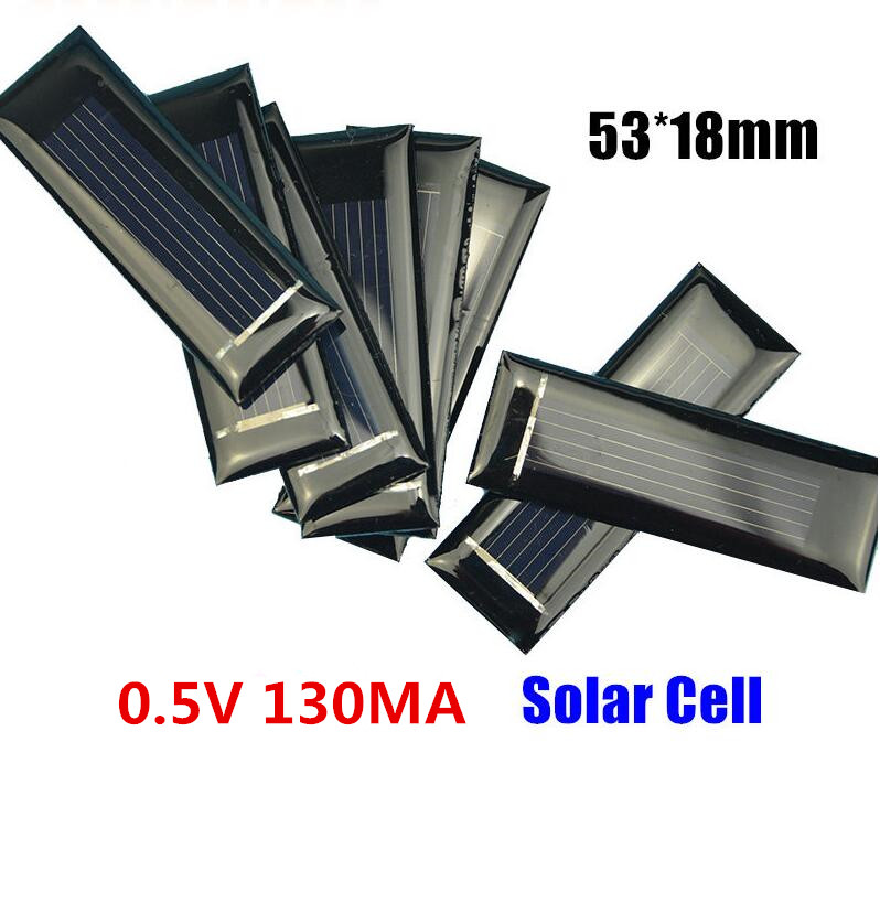 50PCS 0.5V 130mA Mini Solar Polycrystal Panel Cells DIY Solar Accessories