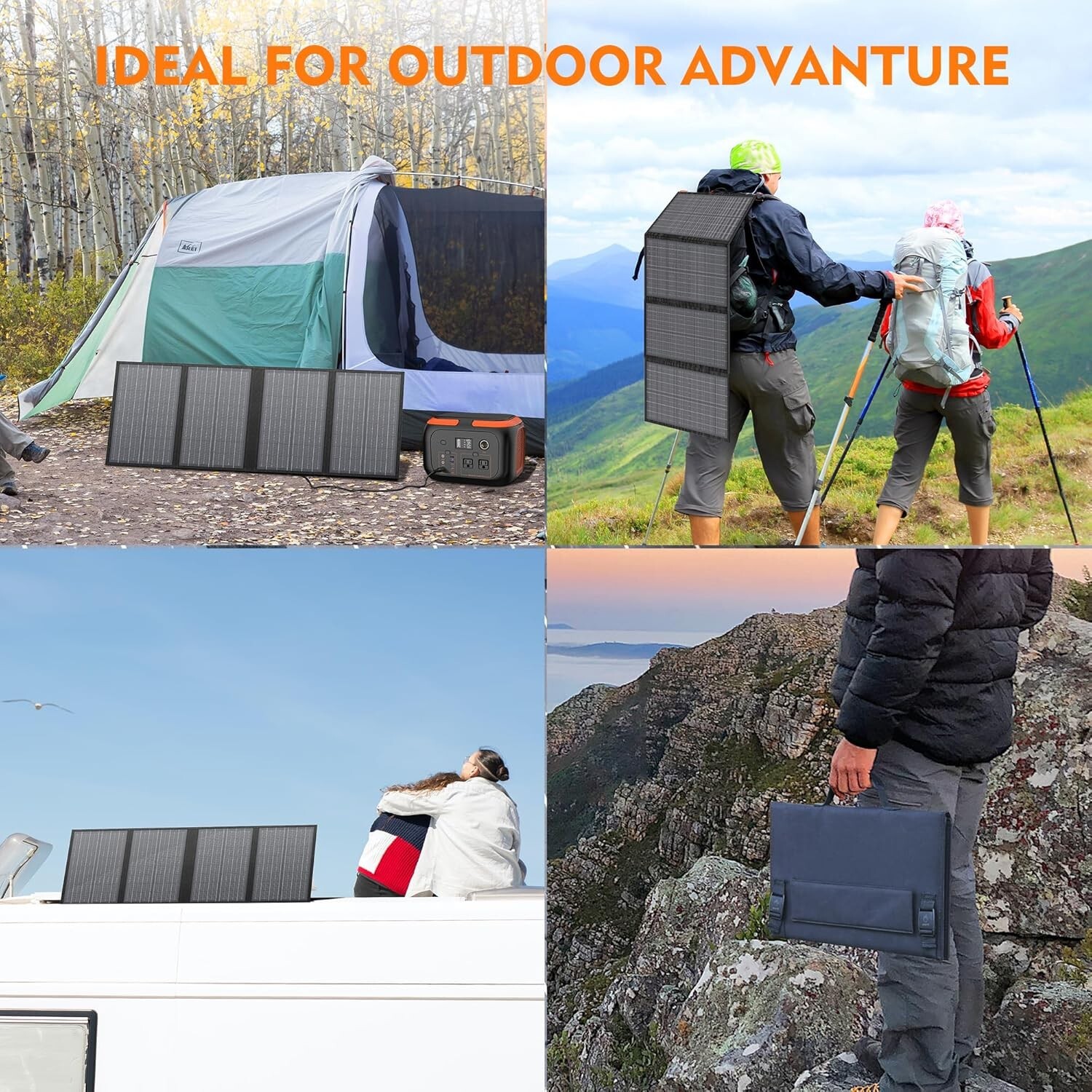 60W Solar Panel for Portable Power Station, Foldable Solar Panel