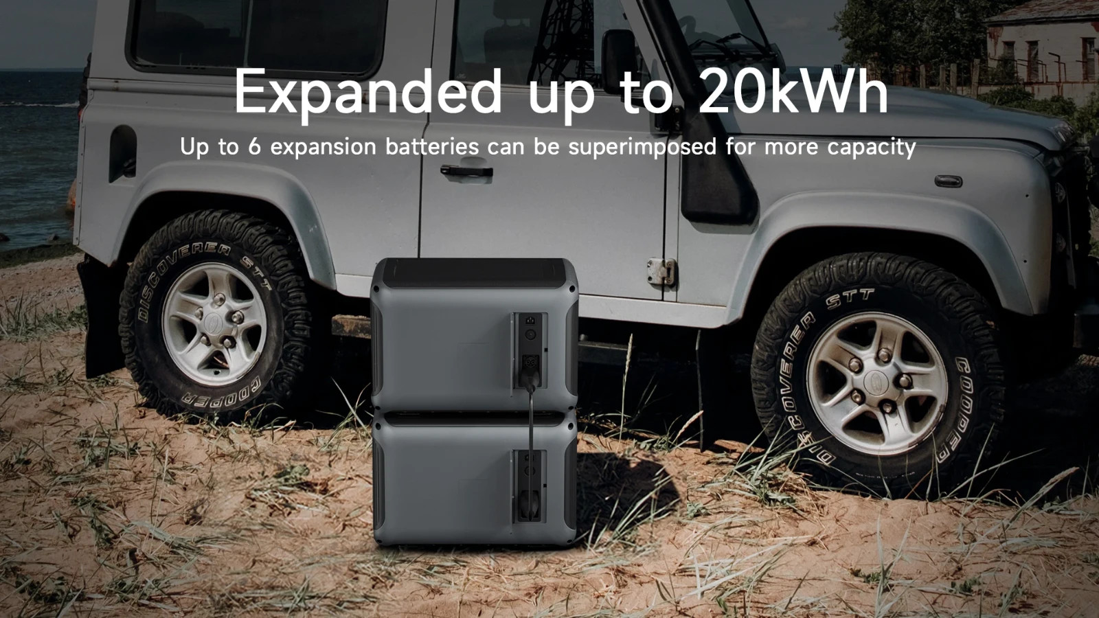 Portable Power Station 2500W 2016Wh Solar Generator LFP Battery Backup for Home