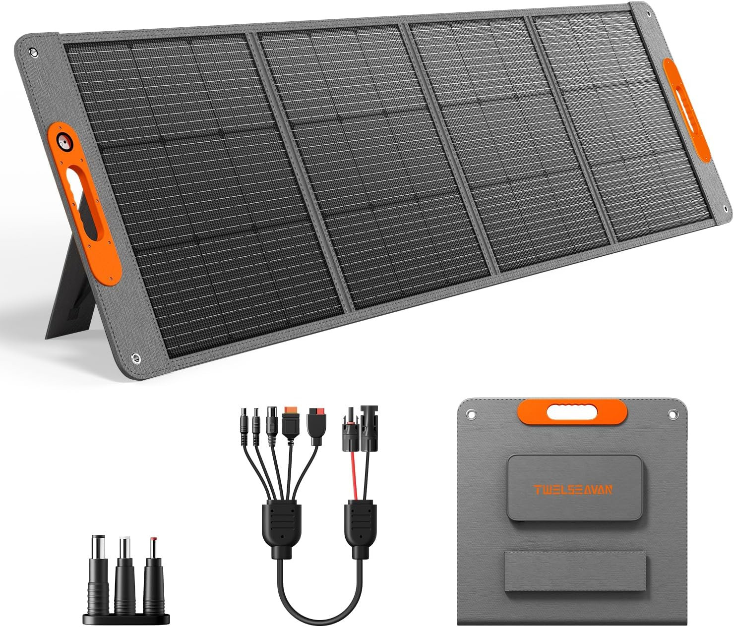 200W Portable Solar Panel for Power Station, 24% High Efficiency ETFE Foldable S
