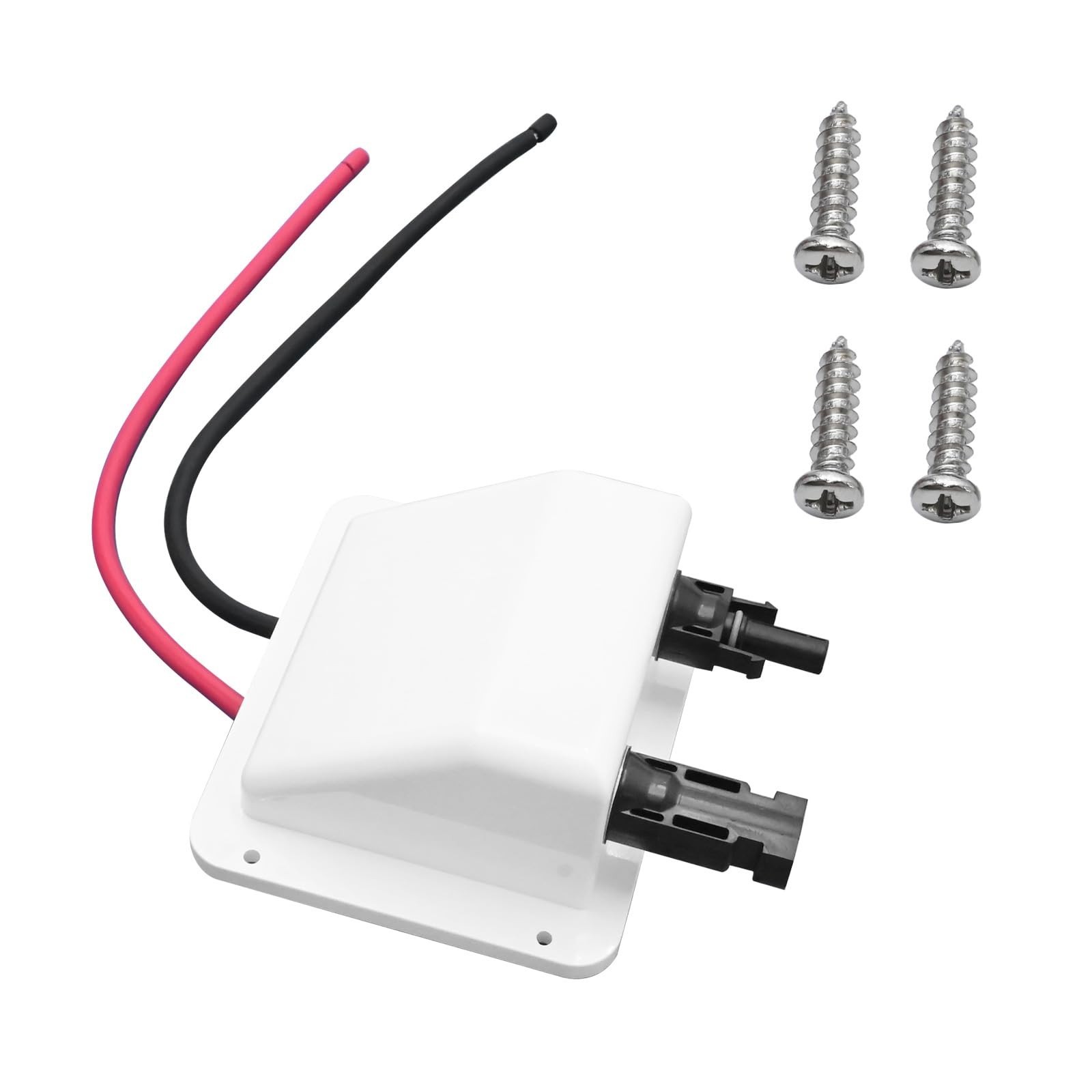 Solar Cable Entry Gland Box – 1FT 10AWG Soft Extension Cable & Connector, UV Res