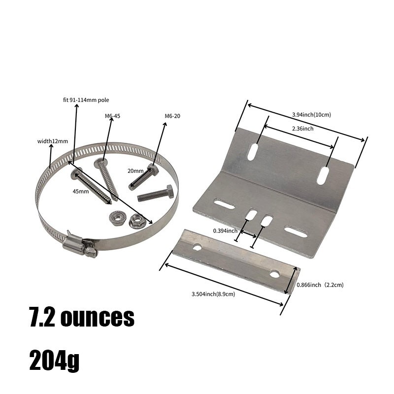 5~10W Solar Panel Mounting Bracket Small Wall or Pole Mount Brackets