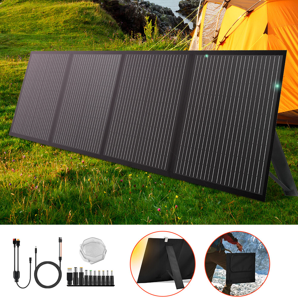 250W Mono Solar Panel 18V Foldable Solar Charger Power Bank for Power Station RV