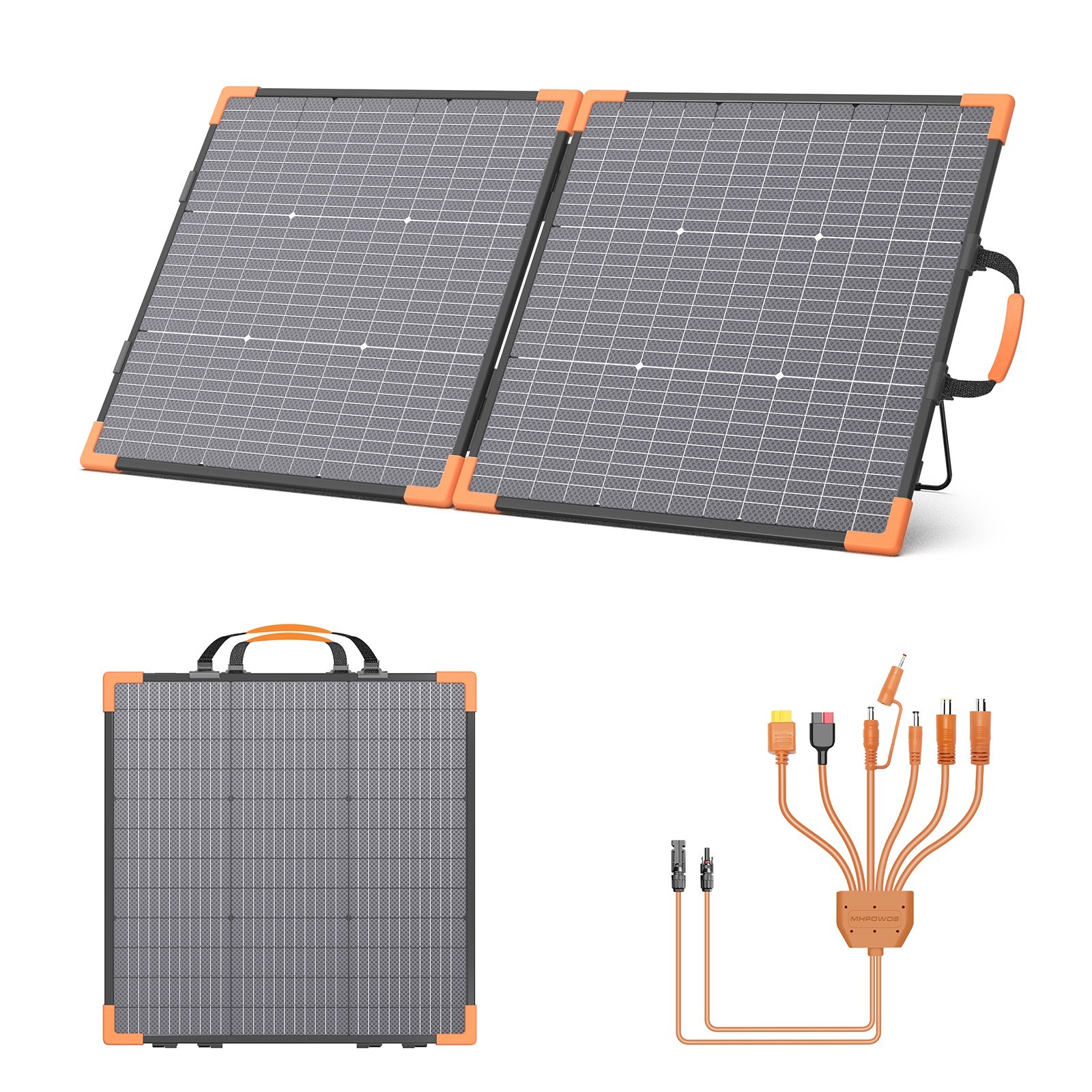 MHPOWOS 100 watt Bifacial Solar Panel Foldable for Ecoflow RIVER 2 Power Station