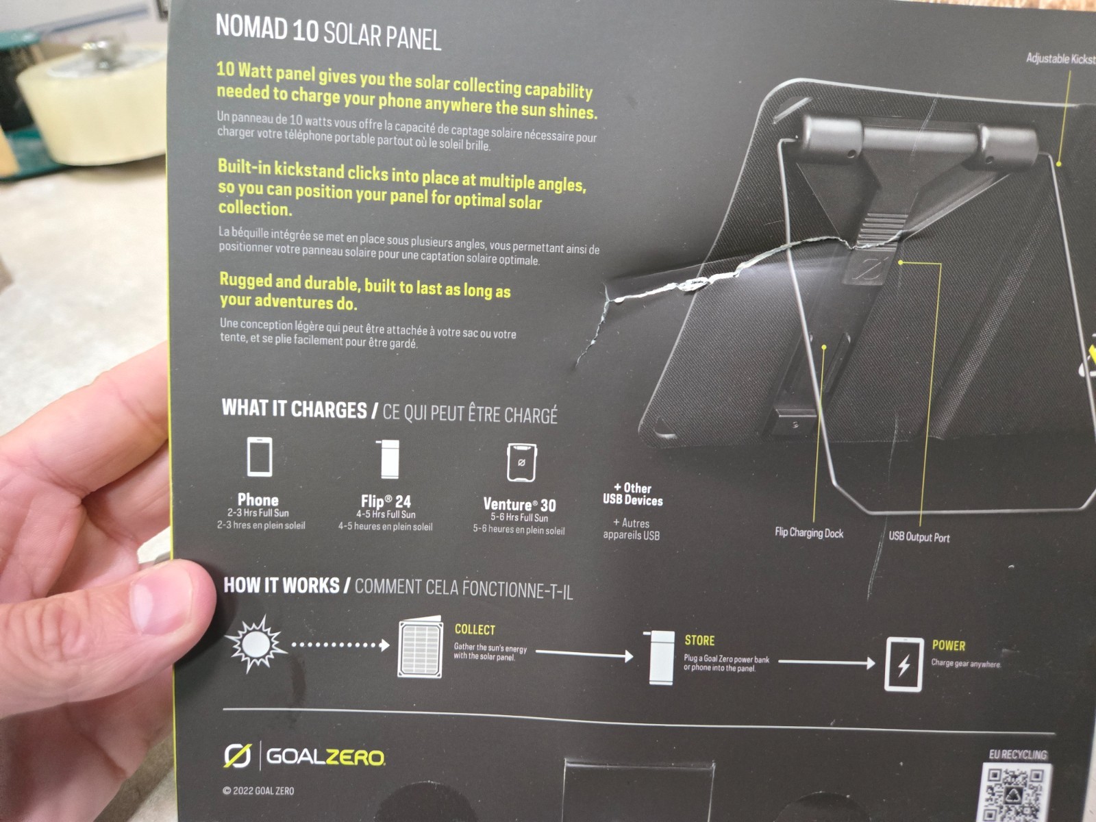 Goal Zero 11900 Nomad 10 Solar Panel Still factory sealed!