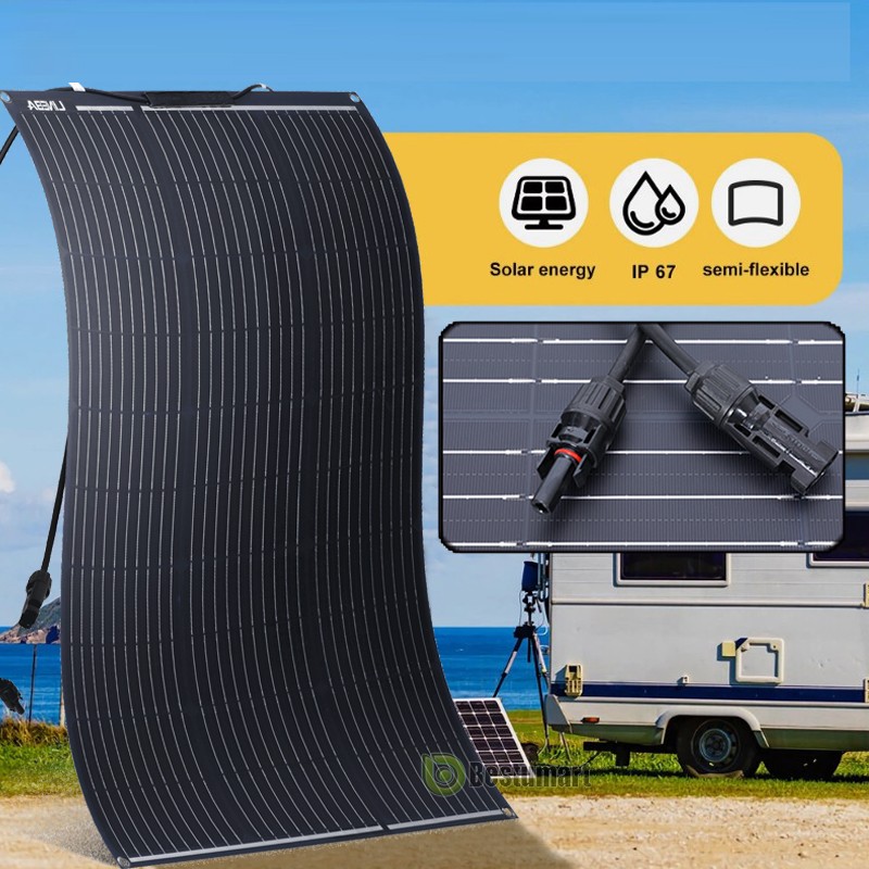 400W Flexible Solar Panel Kit & 5000W Watt Inverter RV Camping Off-Grid Rooftop