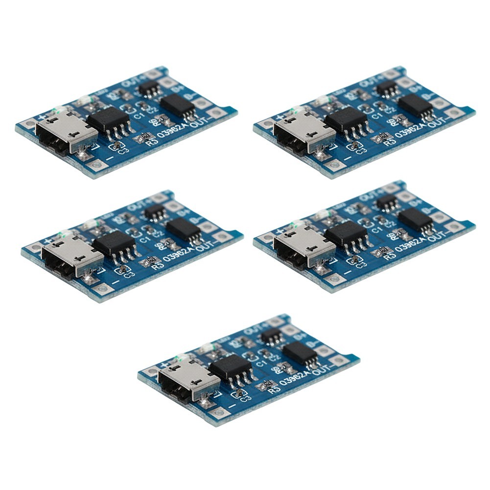 USB 5V 1A Lithium Ion Charging Board Module 5 Pack Work Temp 10C to 85C