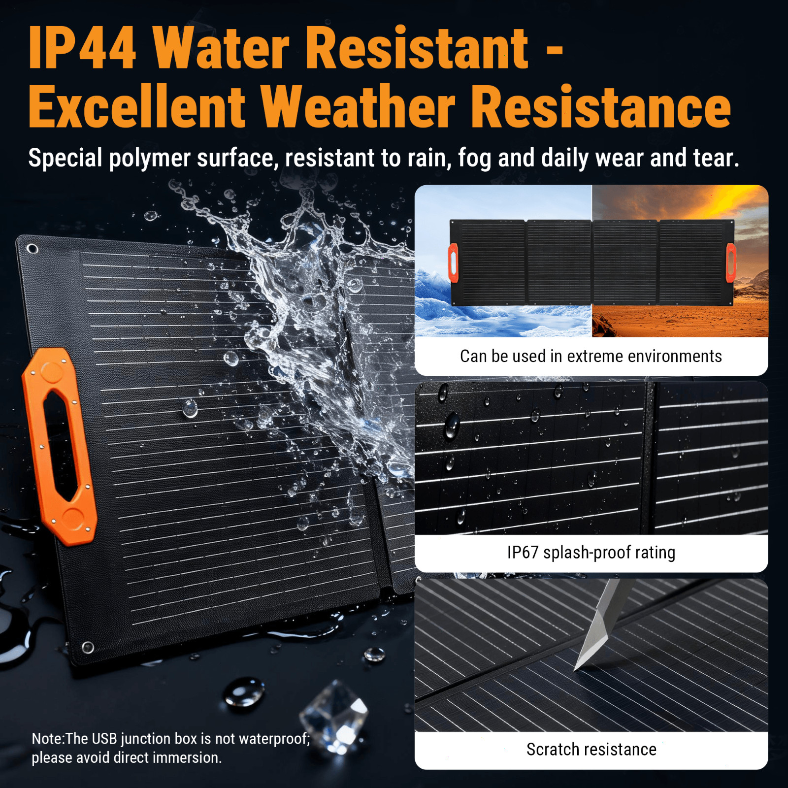 N-Type 16BB 200W Portable Solar Panel, Foldable Monocrystalline Panel