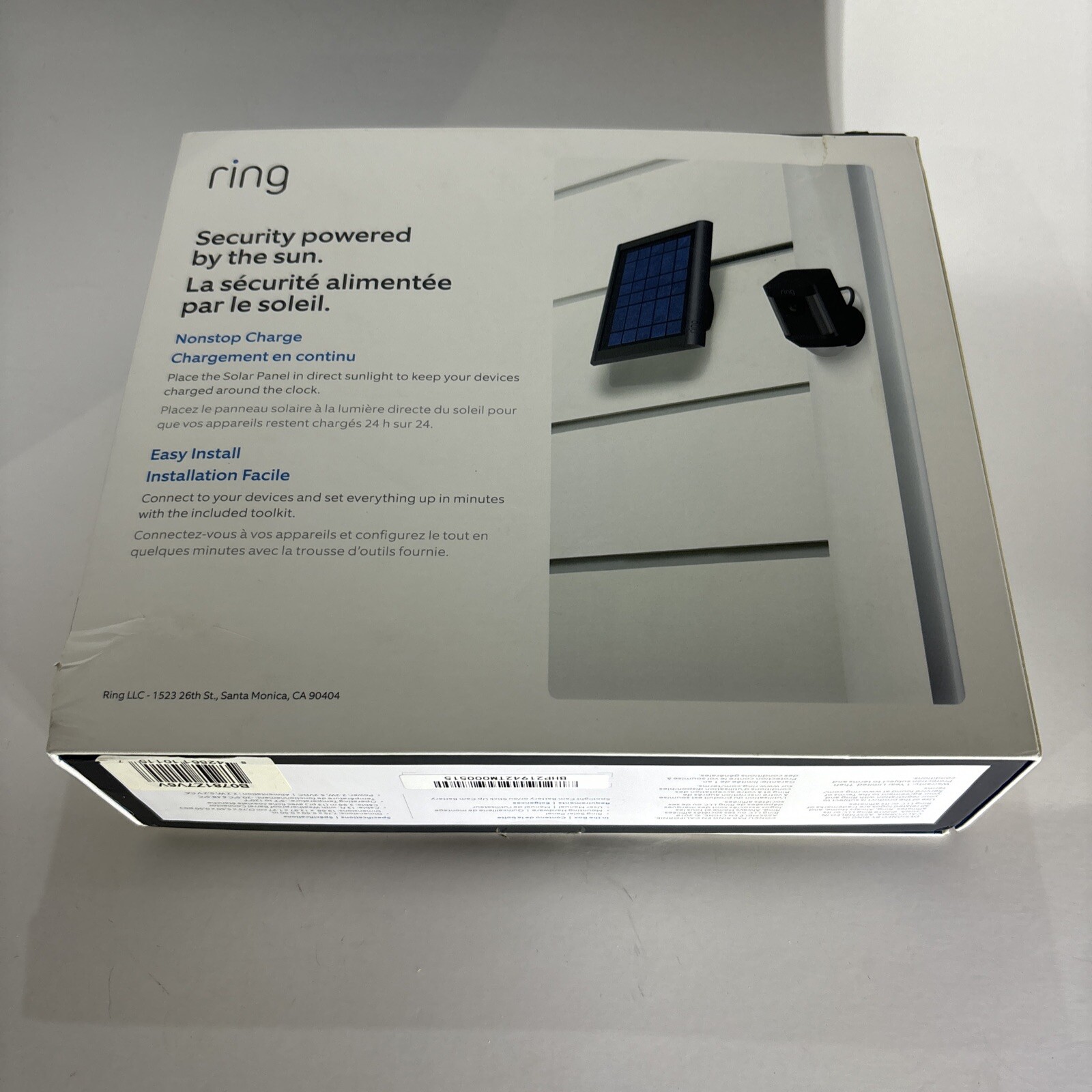 Ring Solar Panel Black For Spotlight Cam & Sticker Up Cam Keep Charged With Sun