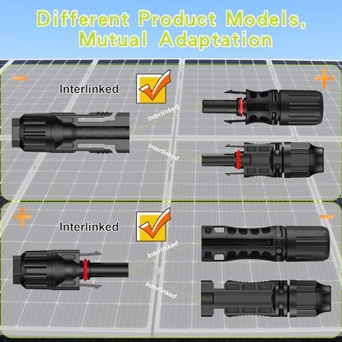 30 Pairs Waterproof Solar Connectors 10AWG 12AWG 14AWG Male/Female IP68 1000V 30