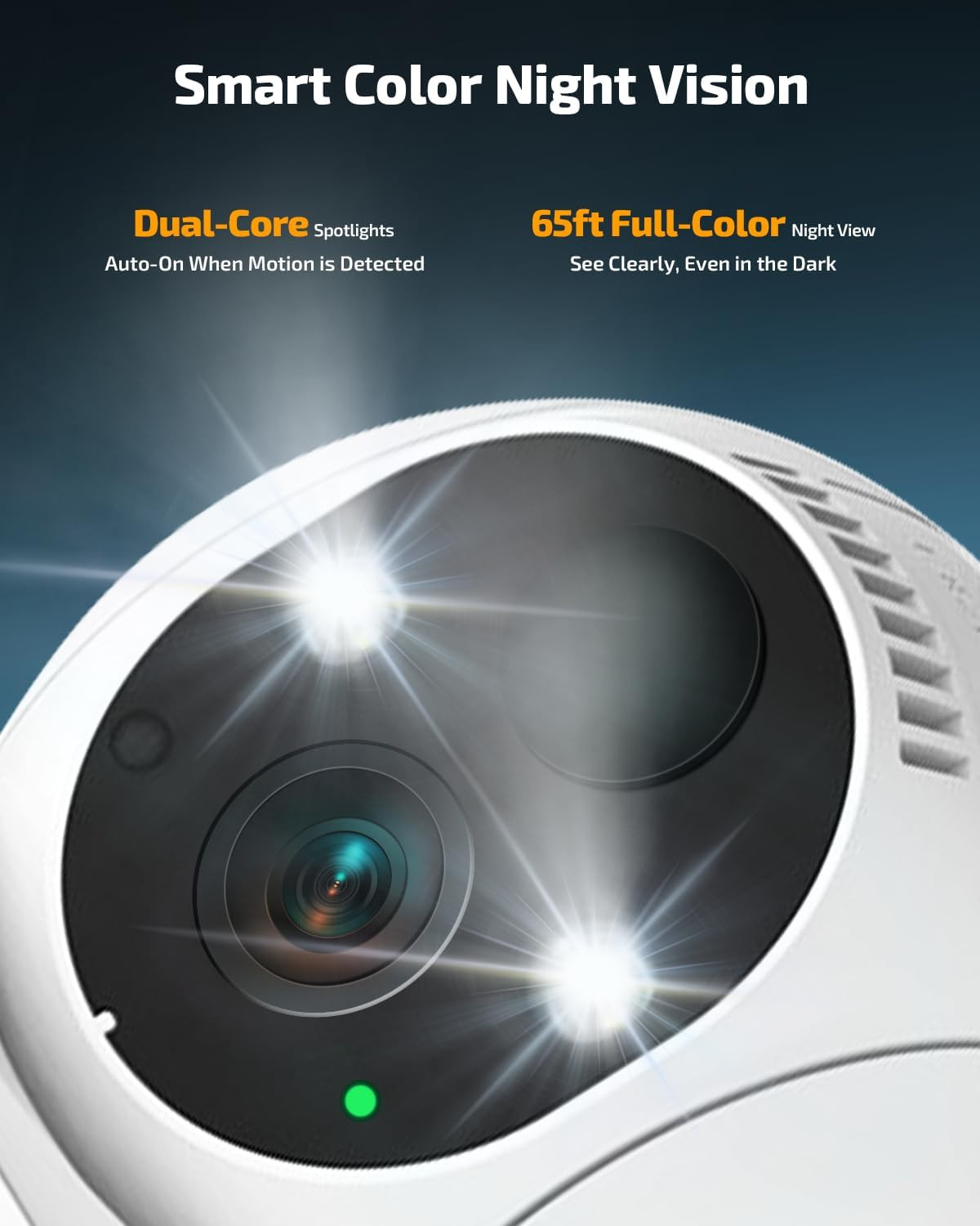 《100% Solar Powered & 2-Way Audio》Outdoor Wireless PTZ Camera System, 4MP Solar
