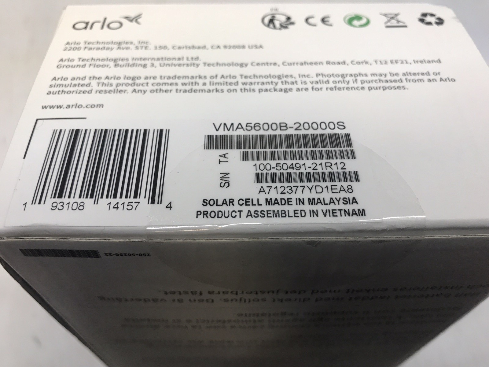 BRAND NEW Arlo Solar Panel Charger VMA5600B-20000S *READ DESCRIPTION*
