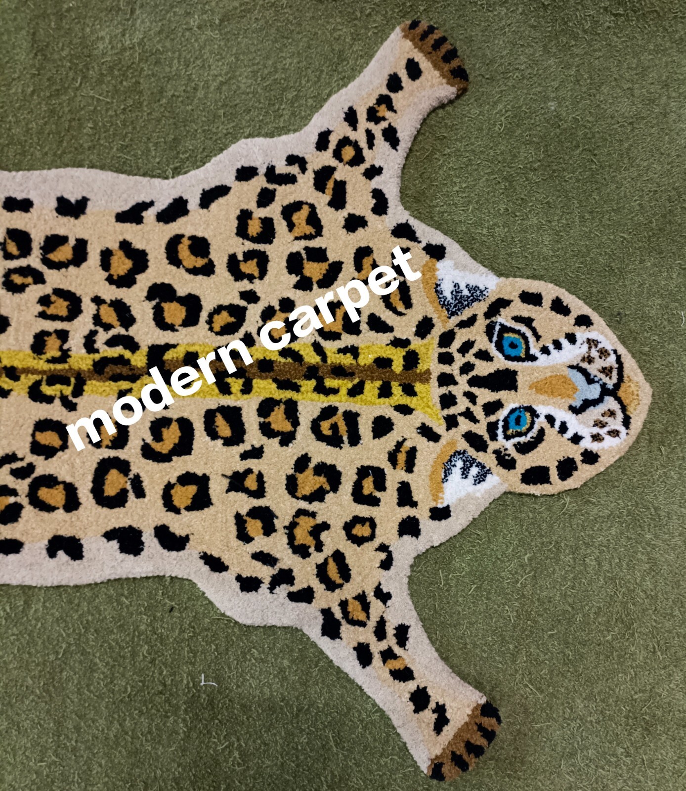 Leopard Rugs 3×5 Feet Handmade 100% Woolen Hand Tufted For Home Decoration