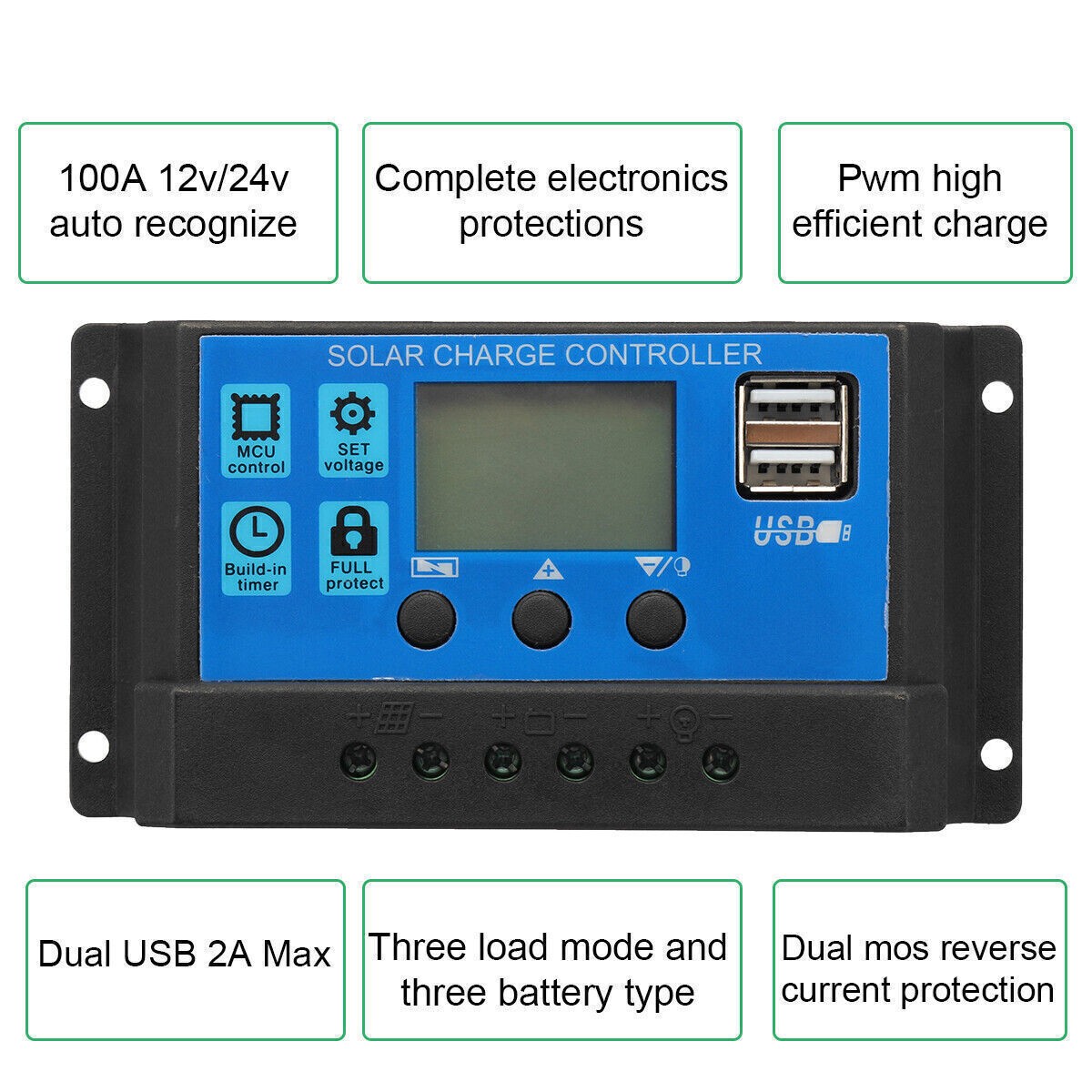 12V 40W Solar Panel System Charge Controller Power Generation Solar Panel kit