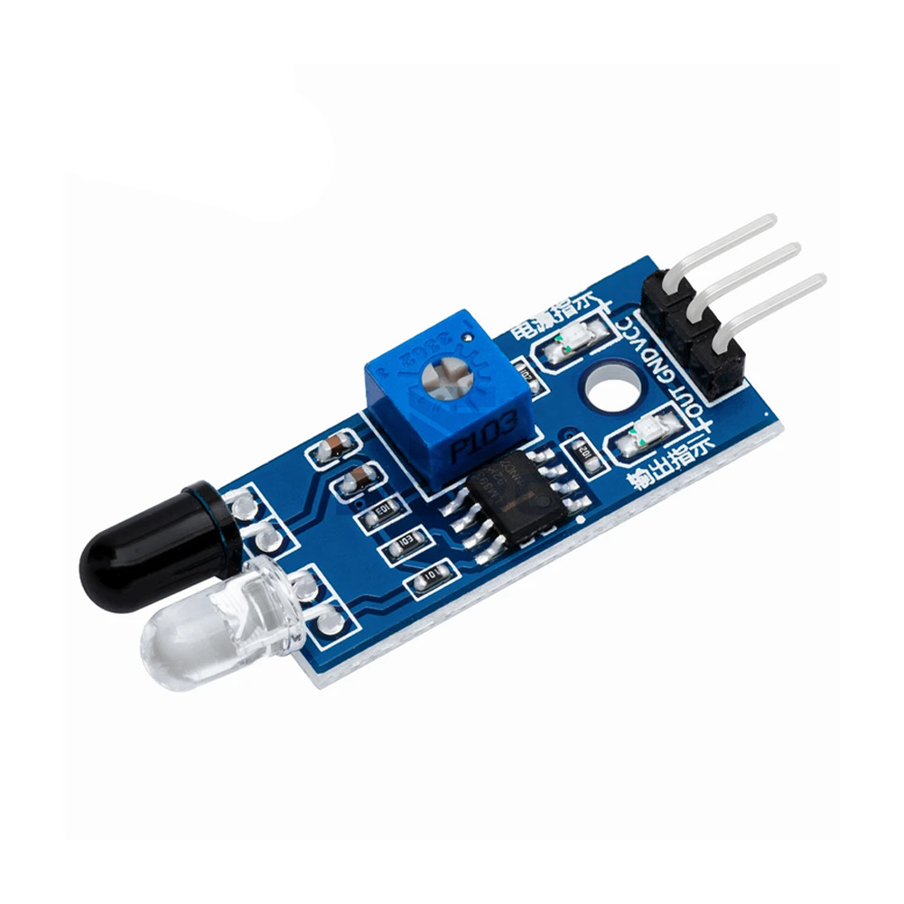 Compact IR Obstacle Avoidance Module 3.2 x 1.4 cm PCB Size with Mounting Holes