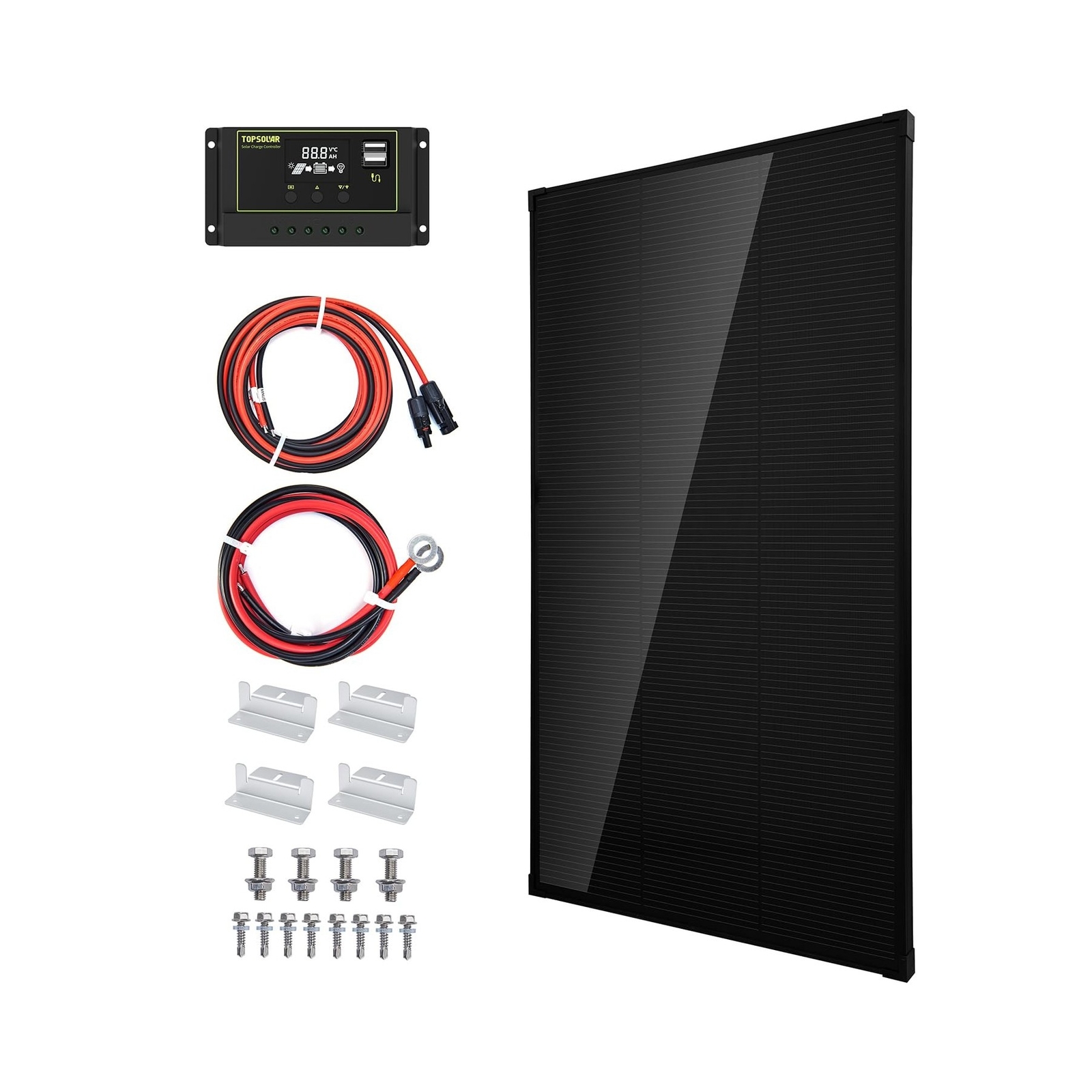 Topsolar Solar Panel Kit 170 Watt 12 Volt Monocrystalline Off Grid System for…