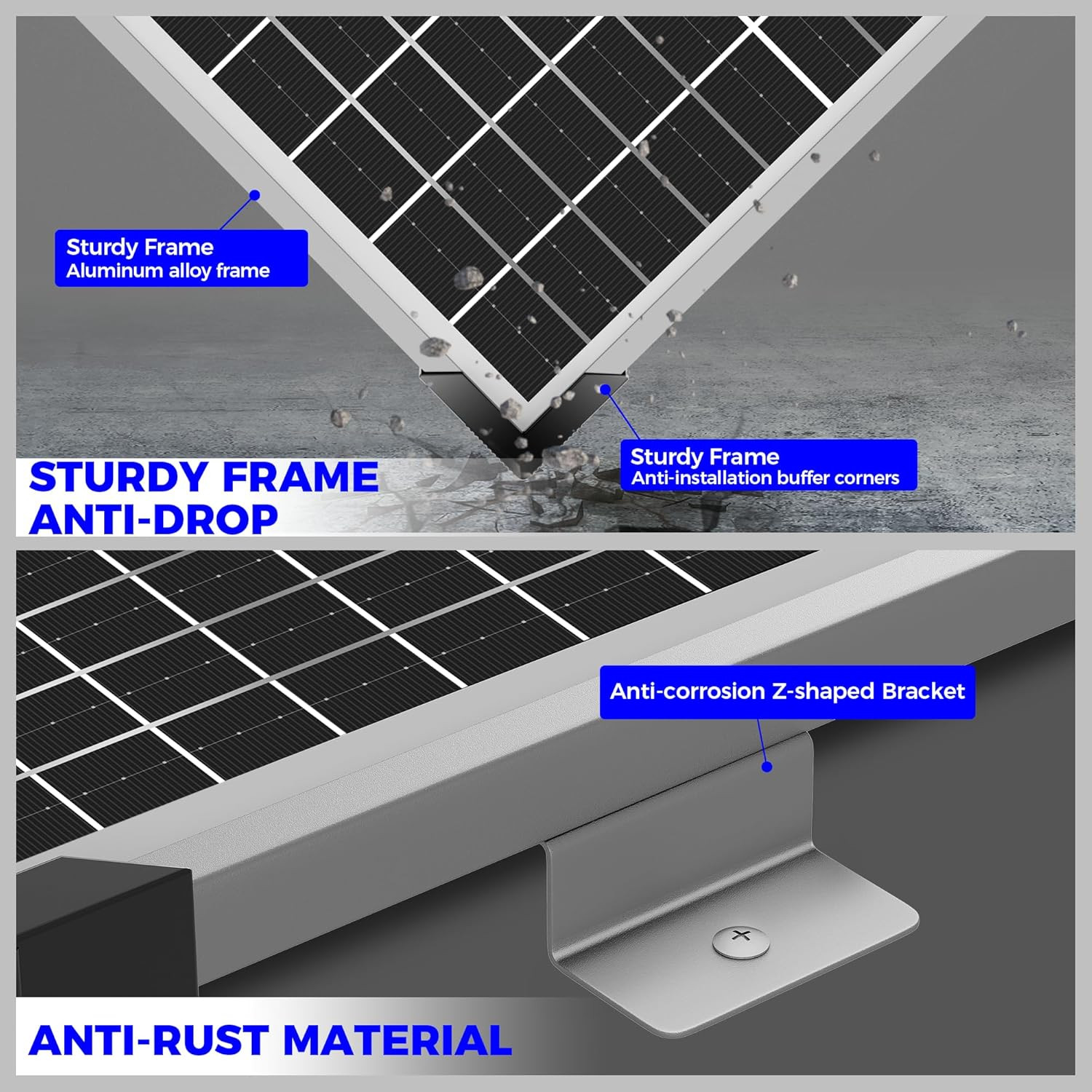 Solar Panel Kit 50W 12V, Solar Battery Trickle Charger Maintainer, Waterproof So