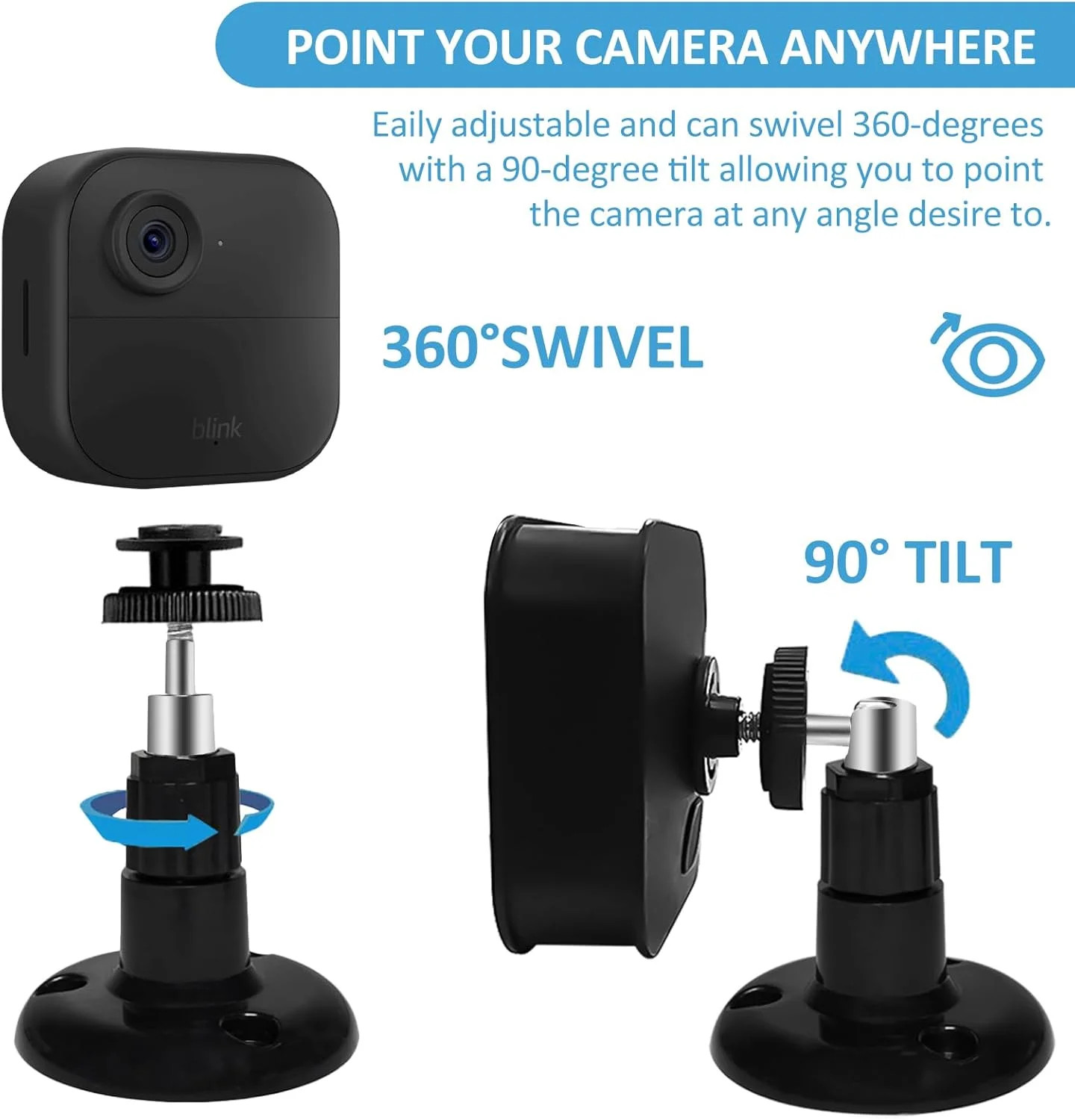 360 Adjustable Blink Outdoor Camera Wall Mount Bracket Indoor Outdoor