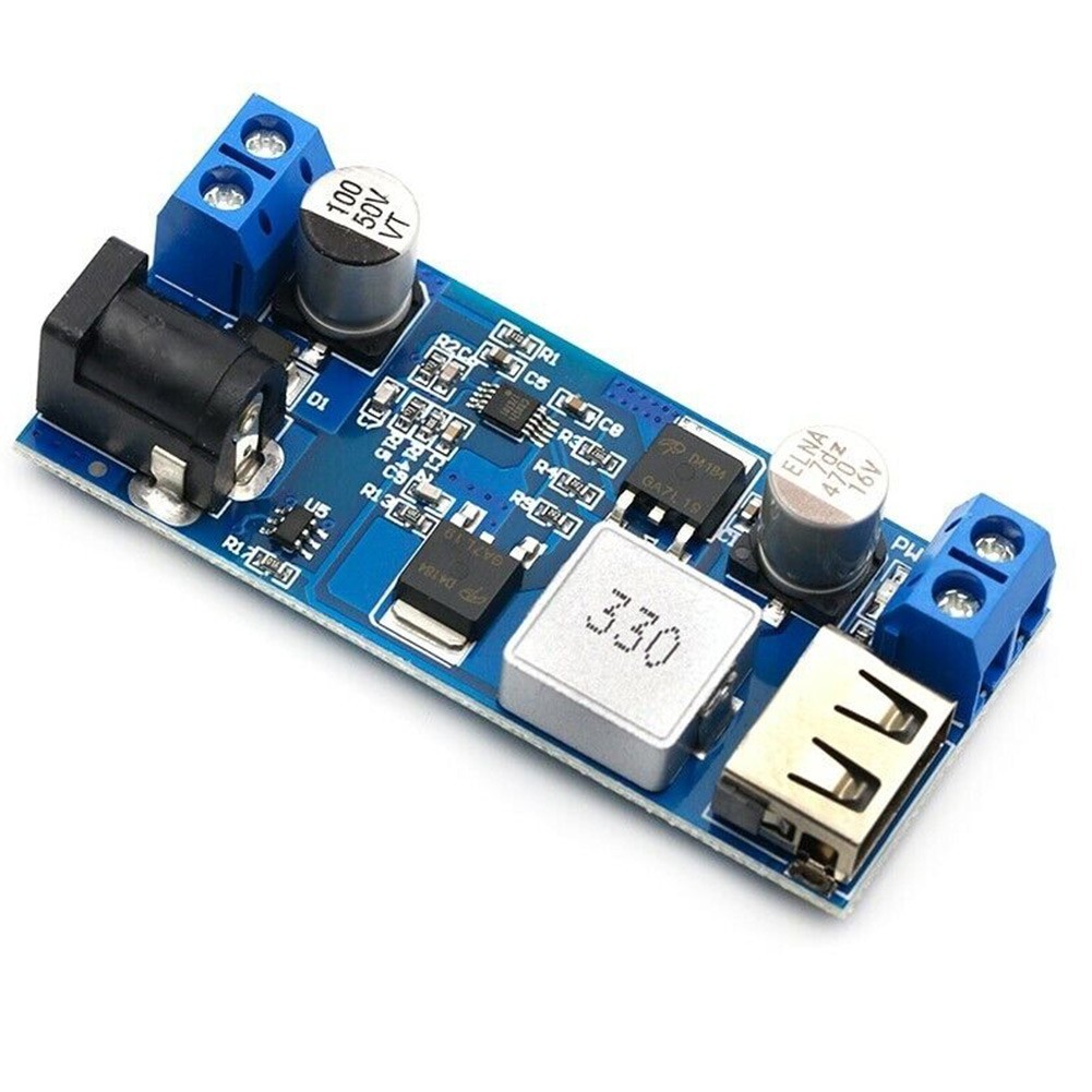 High Efficiency 24V 12V to 5V 5A Step Down Power Supply Converter USB Charging