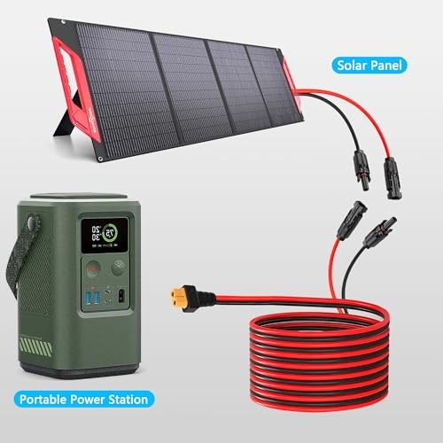 Solar Panel Connector to XT60 Connector Cable 16.4FT 14AWG Solar Connector to