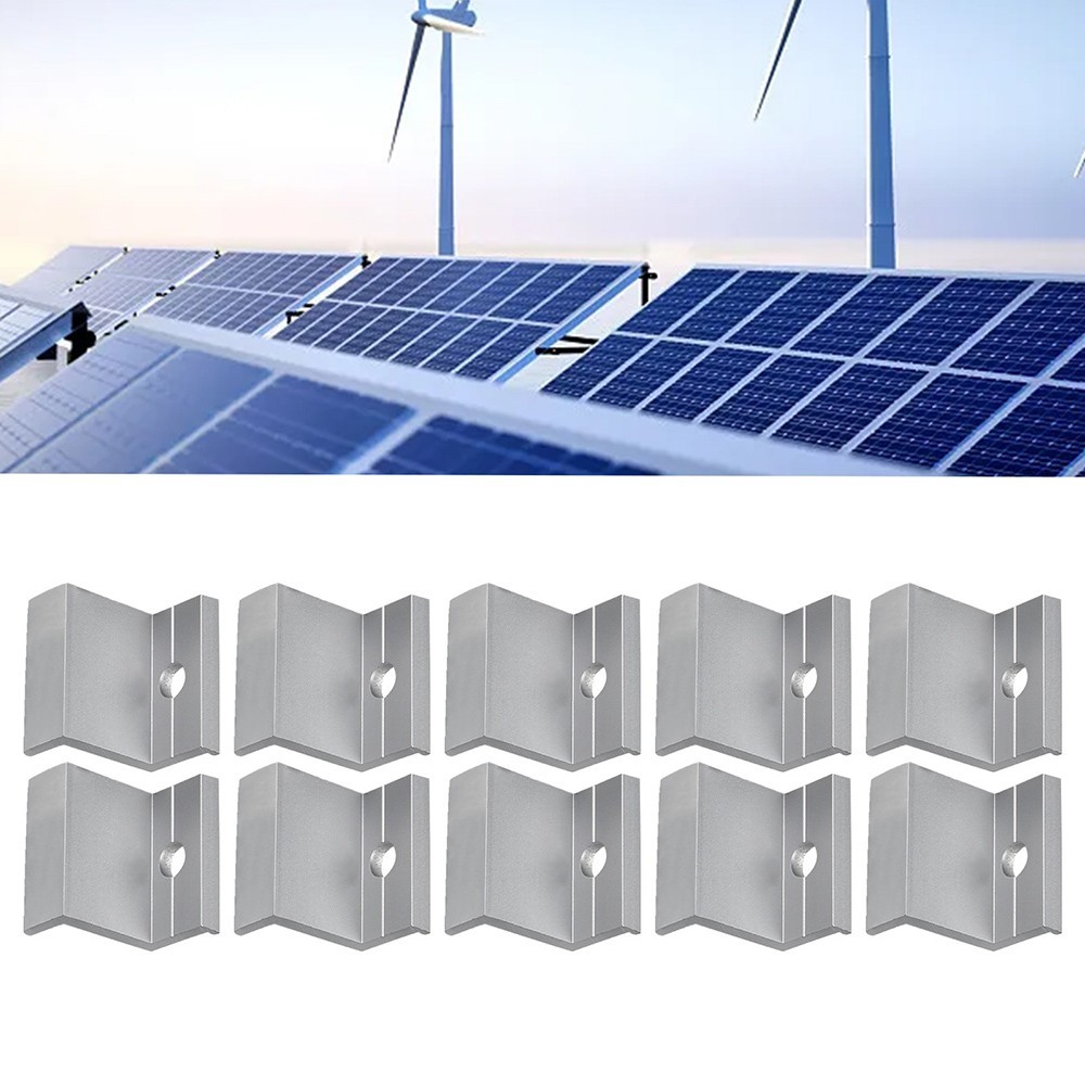 10Pcs Solar Panels Mid Clamps for Unistrut Aluminium Panel Brackets 30Mm/35Mm US