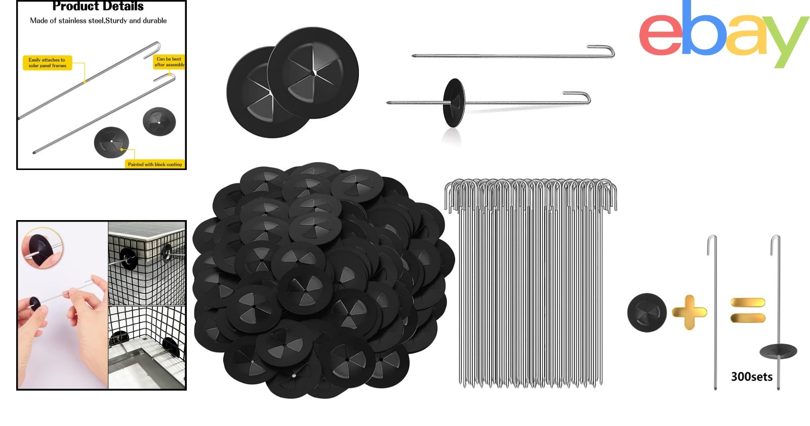 Durable Stainless Steel Clips for Solar Panel Bird Guard and Critter Protection