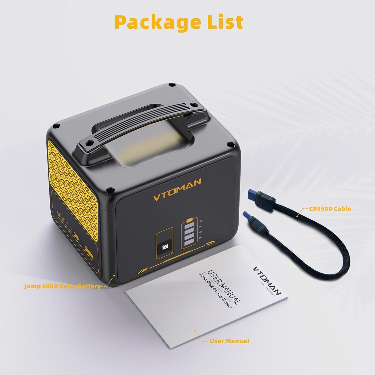 VTOMAN Jump 600X Extra Battery 640Wh for Jump 600X Portable Power Station