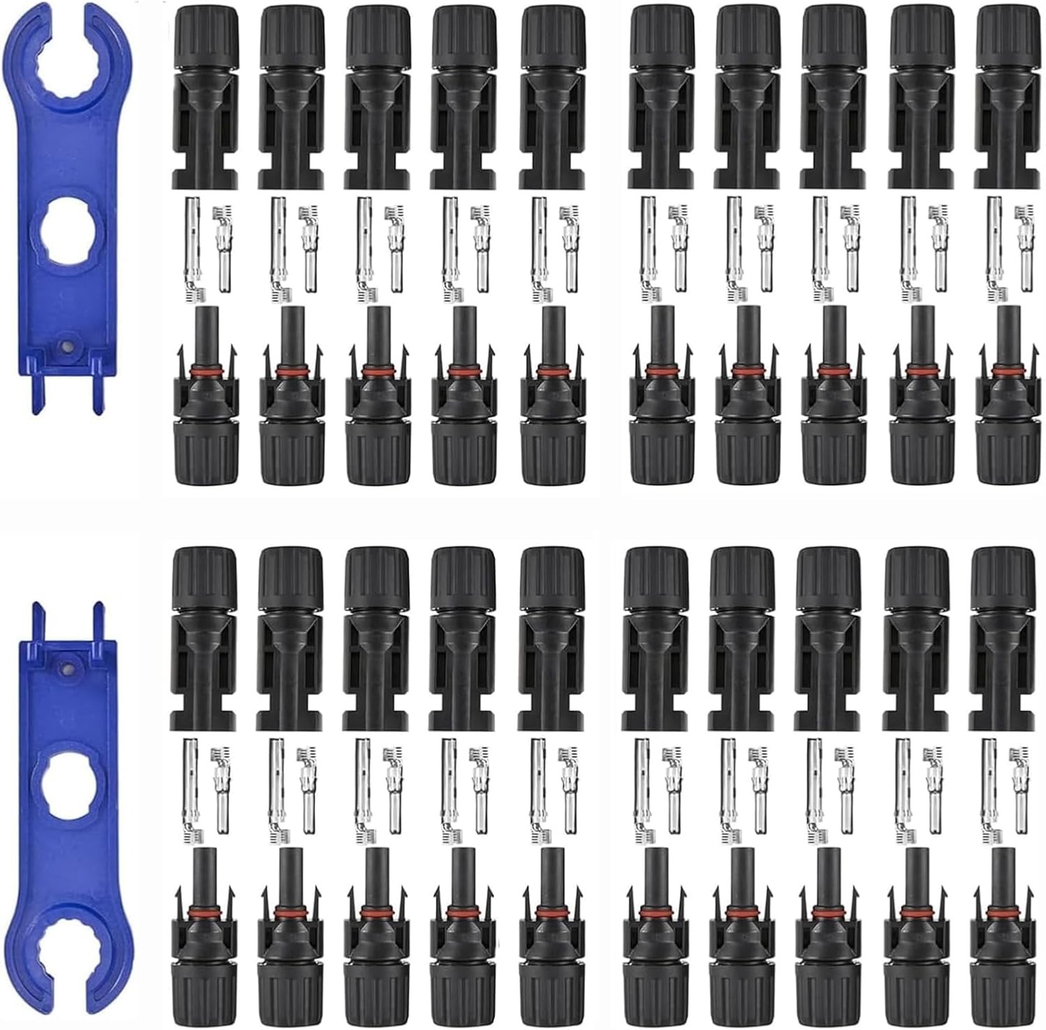 16 PCS Solar Panel Connectors Male/Female IP67 Waterproof 1000V 30A Solar