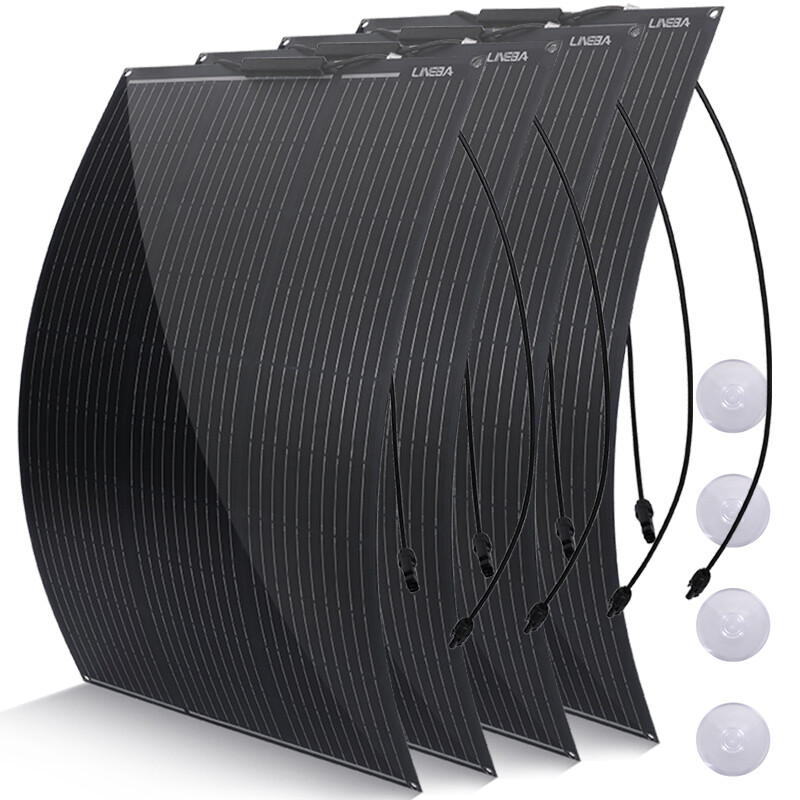 Upgraded Flexible 200W 400W Mono Solar Panel 12V Power Portable Camping Home RV