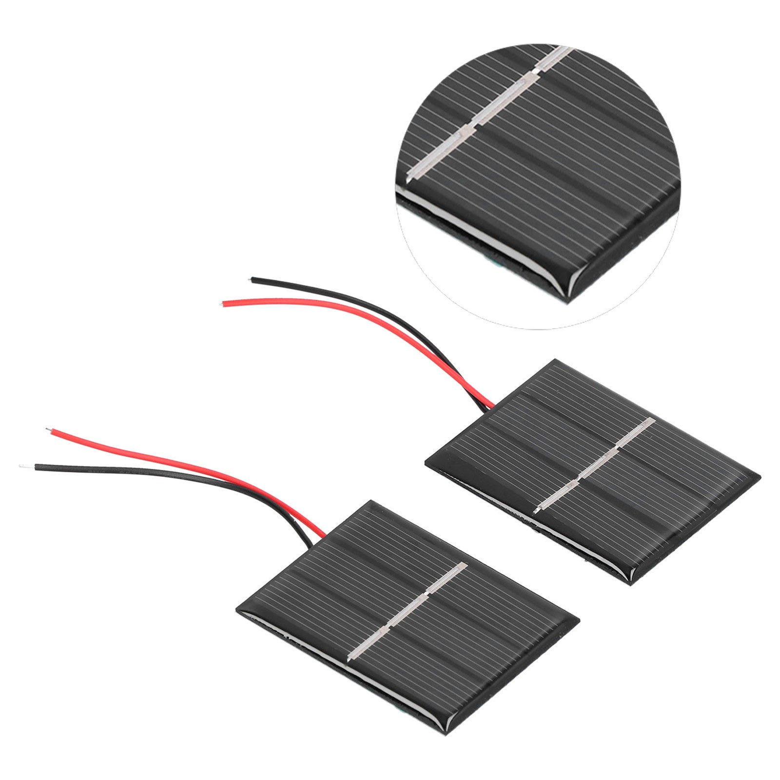 2Pcs Solar Panel Module Polysilicon Micro Mini Glue Power Solar Cells 43x55mm