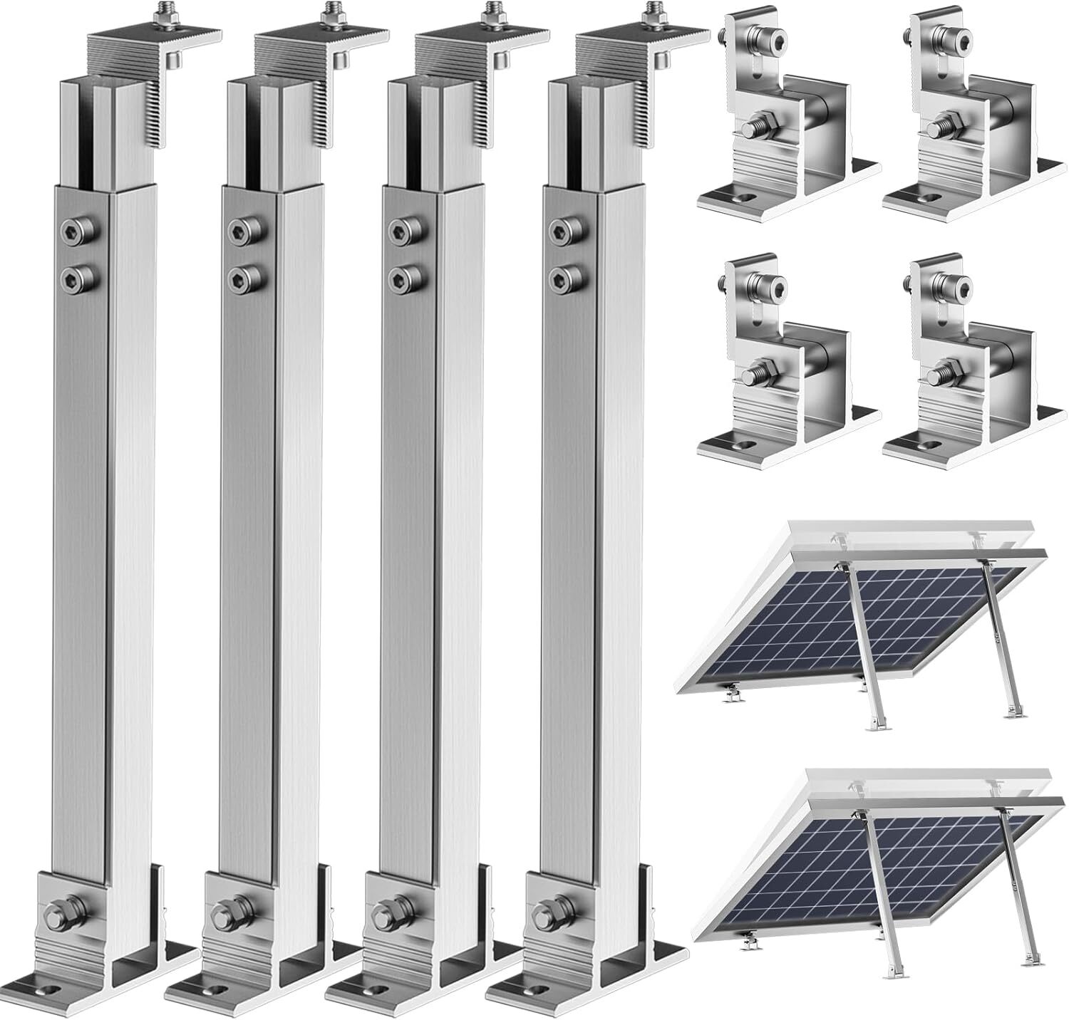Adjustable Solar Panel Mount Brackets Foldable Tilt RV Boat Roof Wall Mounting