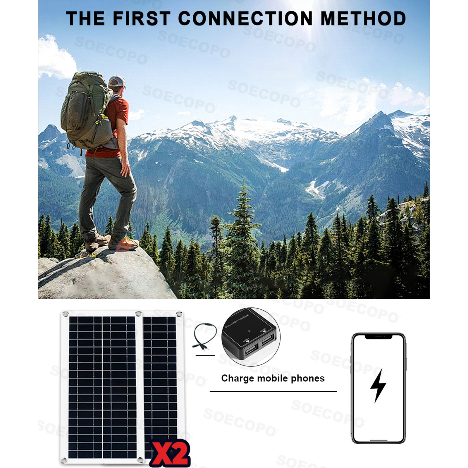 7000W Solar Energy Kit | Off-Grid Solution, 2pcs 200W Solar Panels, Controller