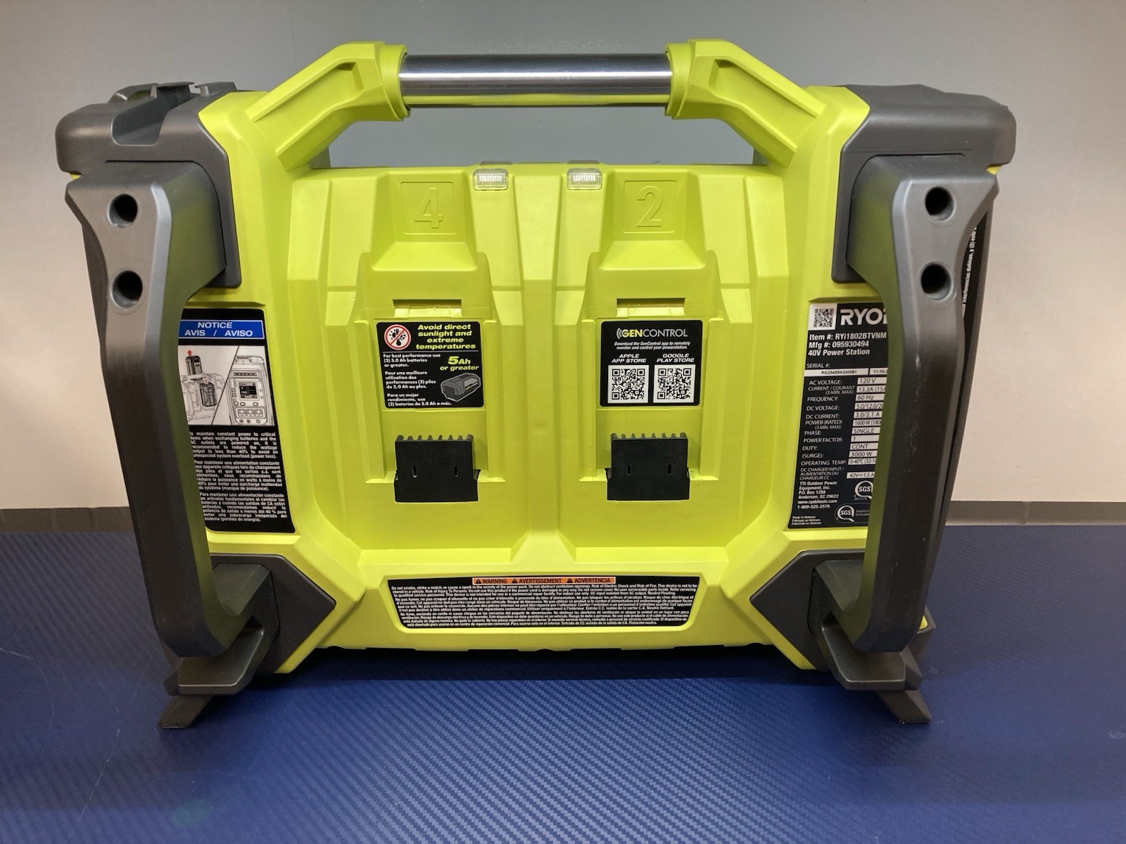 Ryobi 40V RYI1802BTVNM 3000W/1800W Power Station (Tool Only)