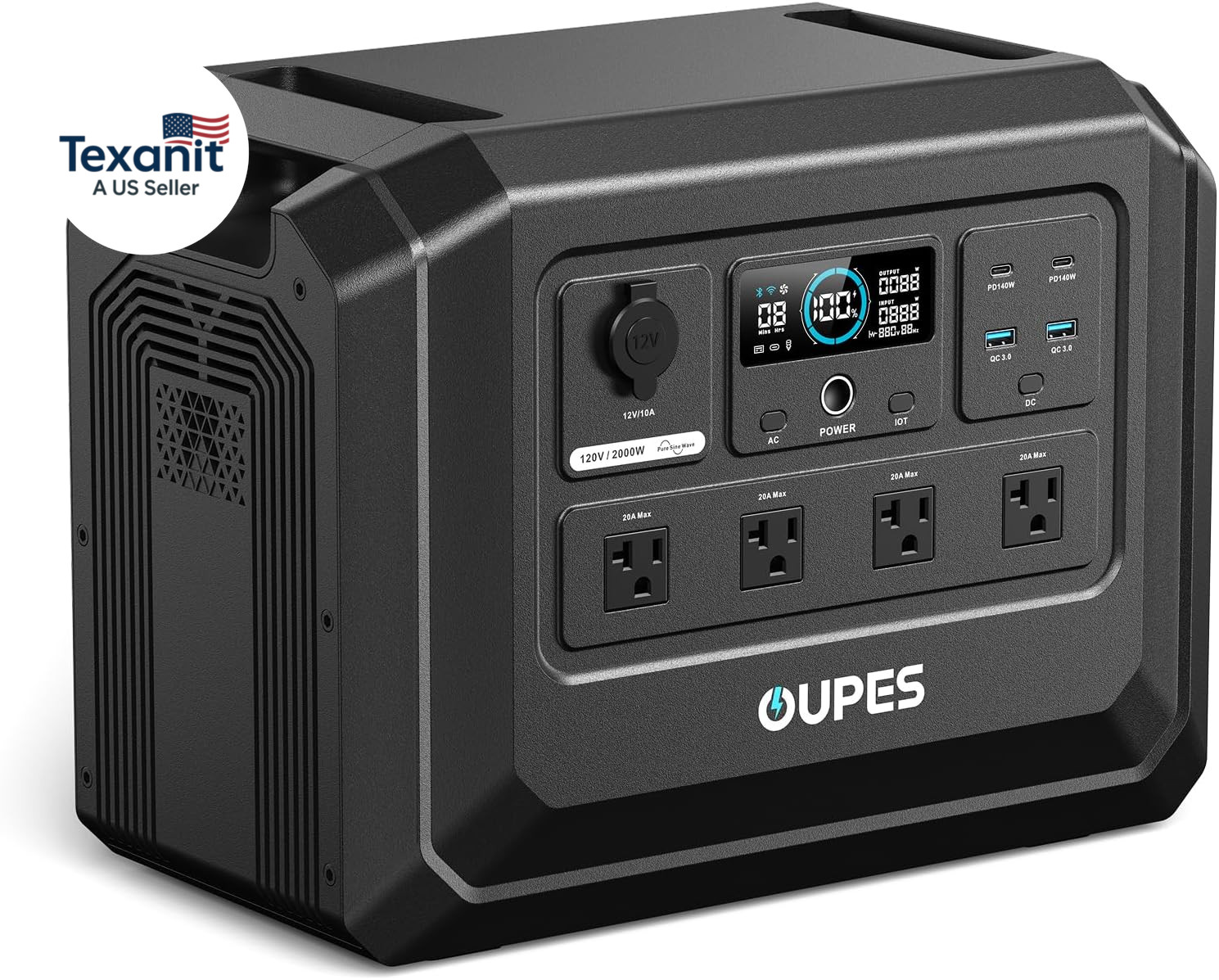 Mega 1 Lite Portable Power Station 1024Wh, 2000W AC Outlets (4500W Peak), Lifepo