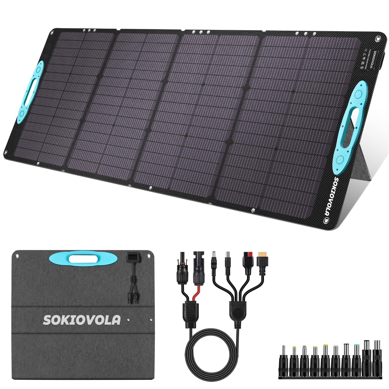SOKIOVOLA 160W 18V Portable Solar Panels for Power Station,25% High Conversio…