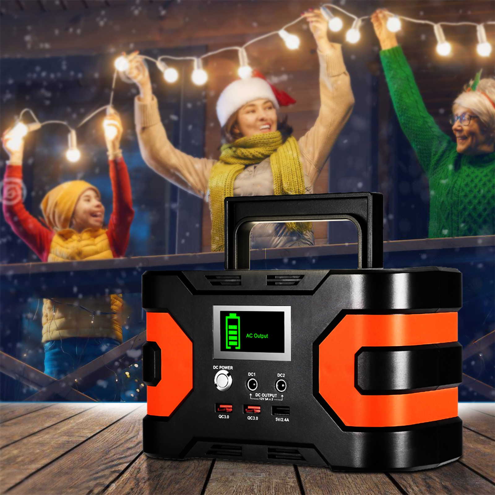 Flashfish 45000mAh/166Wh Portable Solar Generator Battery Power Station F6G7