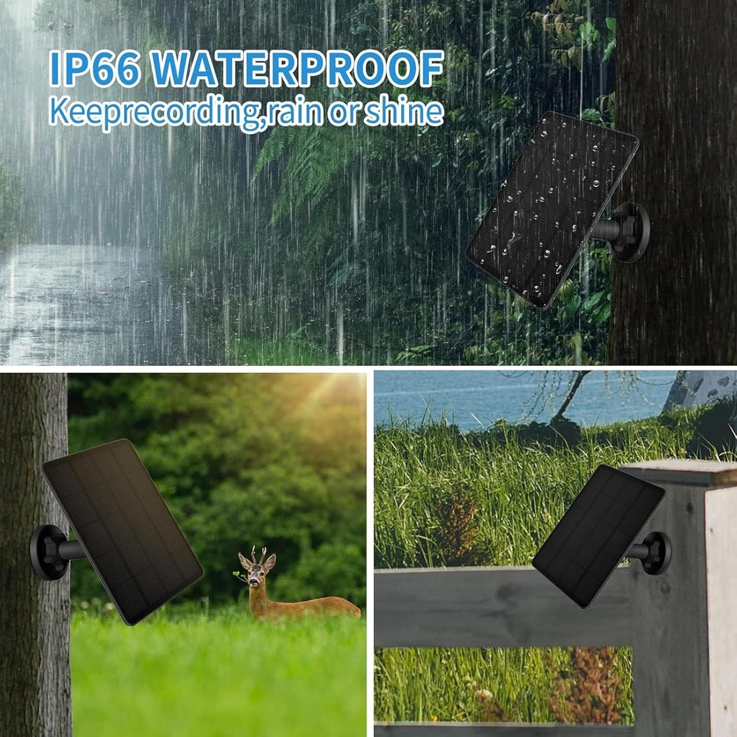 Universal Solar Charger for Trail Cameras – Waterproof & Lightweight