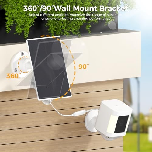 Solar Panel Charger Compatible with Ring Camera, Spotlight Cam Plus/Pro, Stick