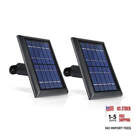 Solar Panel Compatible with Ring Spotlight Cam/Plus/Pro Battery, 2 Pack Black