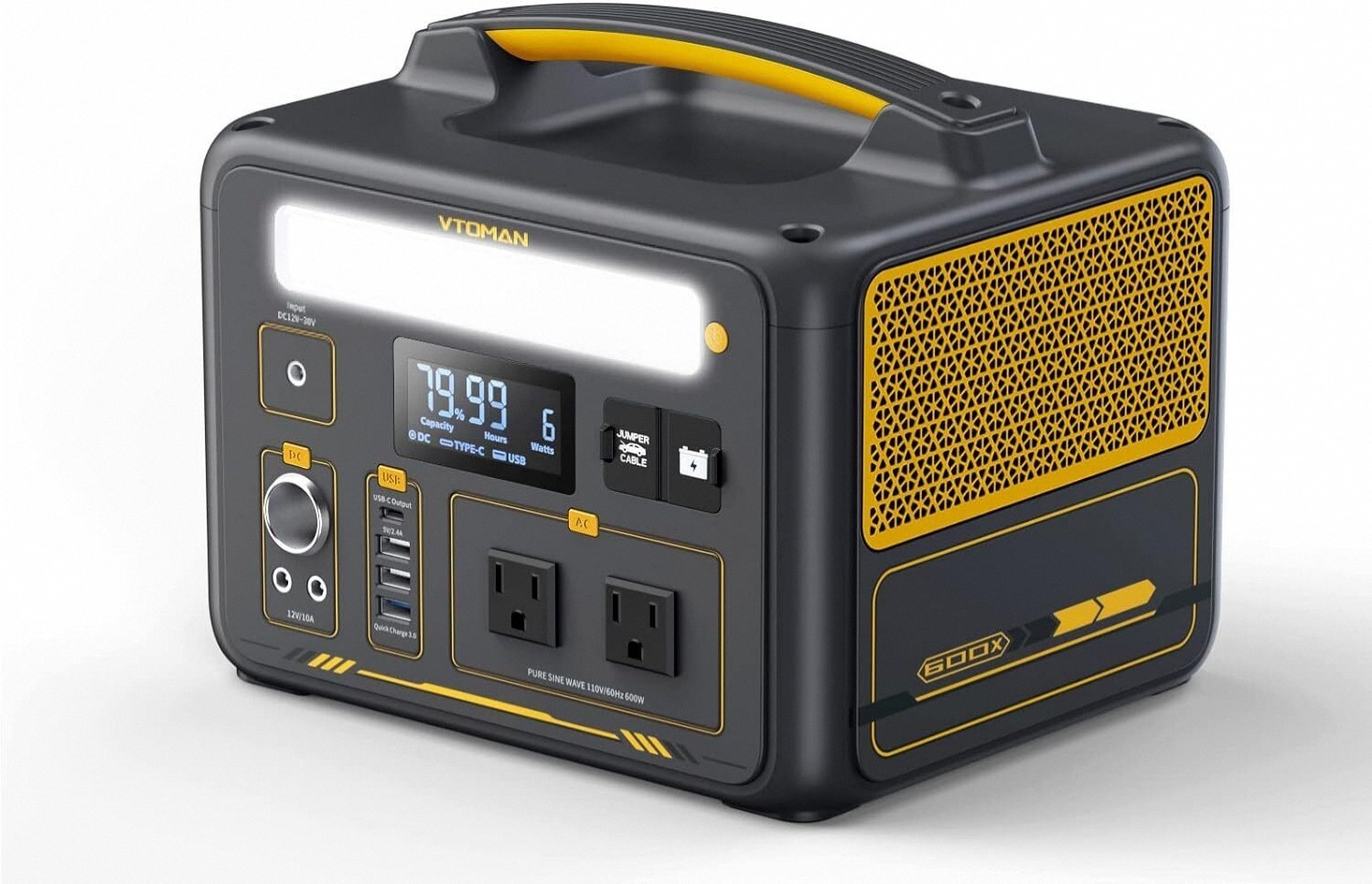 **VTOMAN Jump 600X Portable Power Station 600W LiFePO4 Battery Generator** (71 c