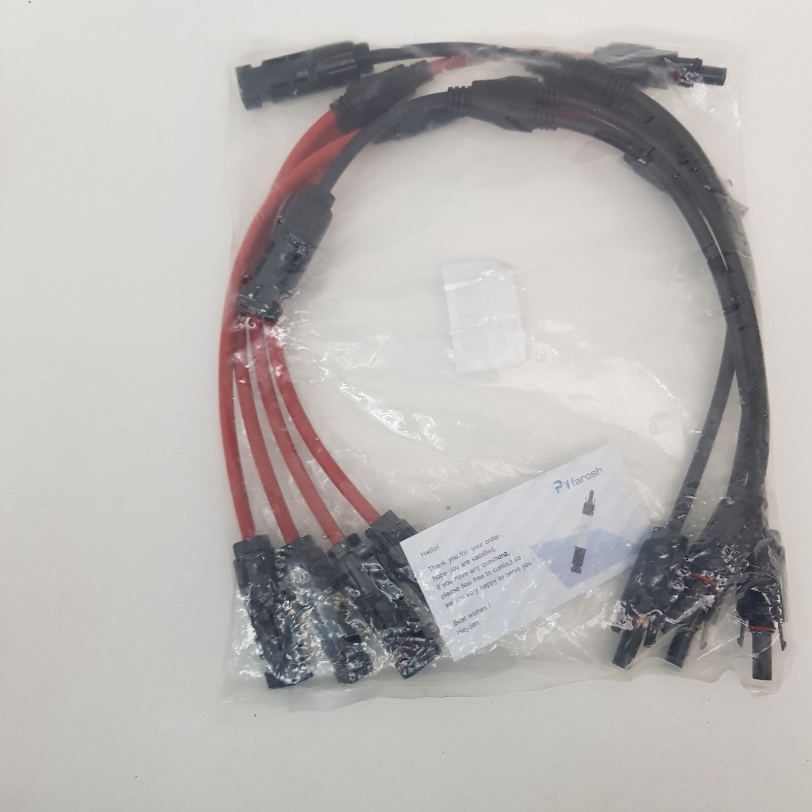 Solar Connector Y-Branch Parallel Adapter Cable Plug (M/FF, F/MM) Two Sets Pairs
