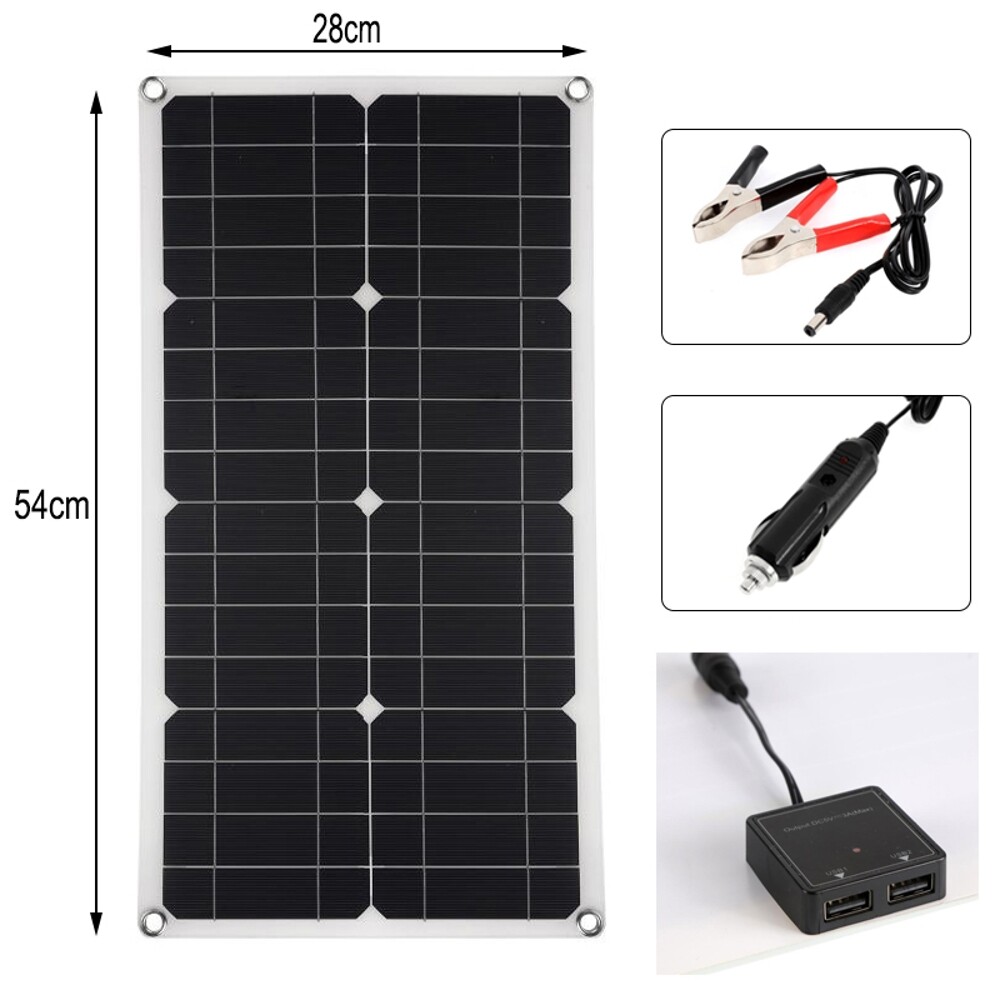 300 Watts Solar Panel Kit 50A 12V Portable Battery Charger Camping Caravan Boat
