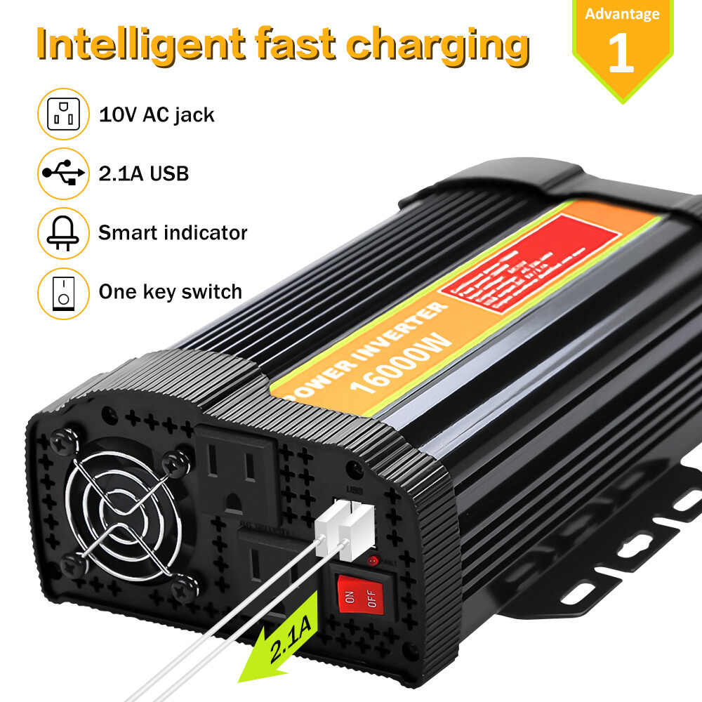 16000W Complete Solar Panel Kit Solar Power Generator 100A Home 110V Grid System