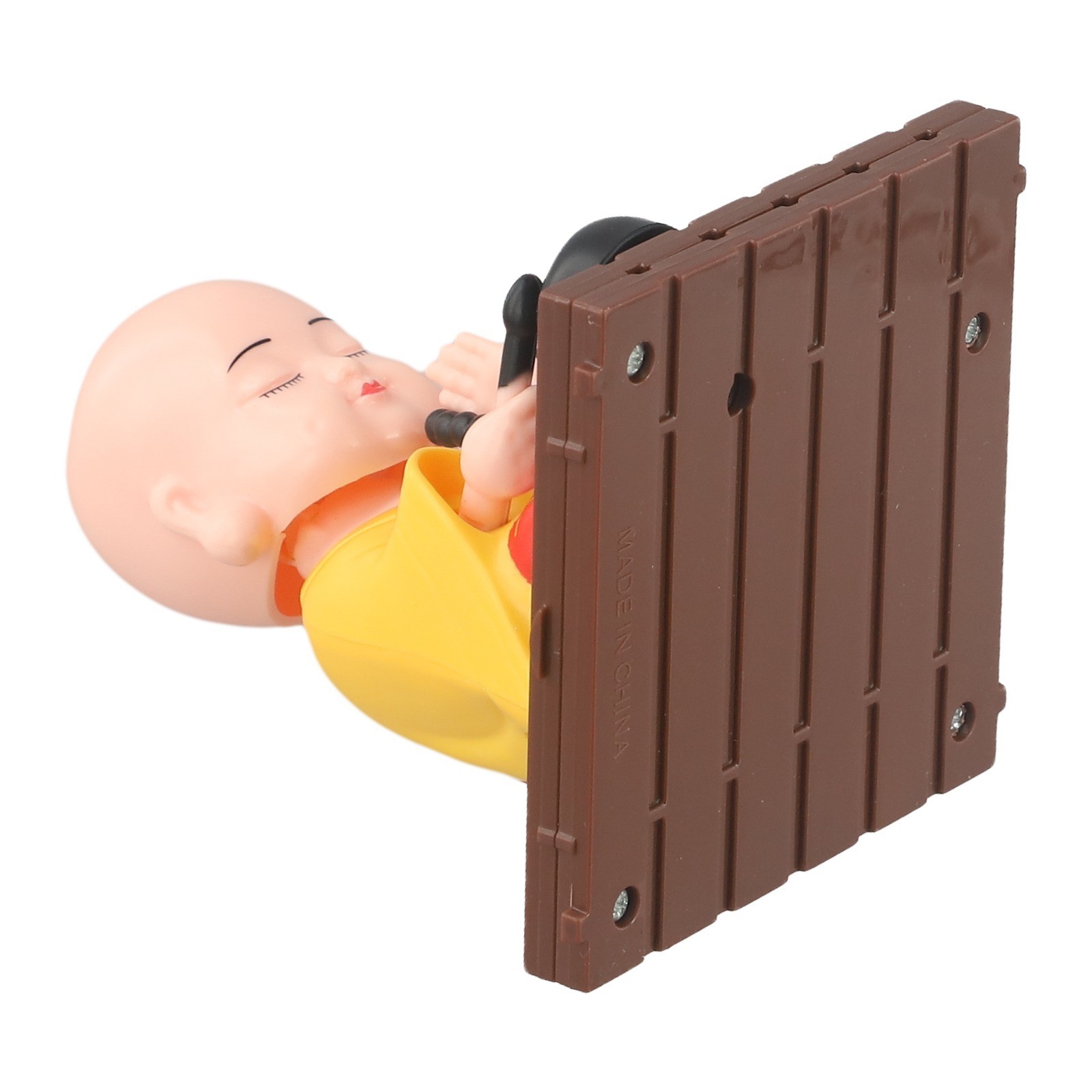 Fun Solar Monk Decoration Shaking Head Design for Cars and Home Spaces