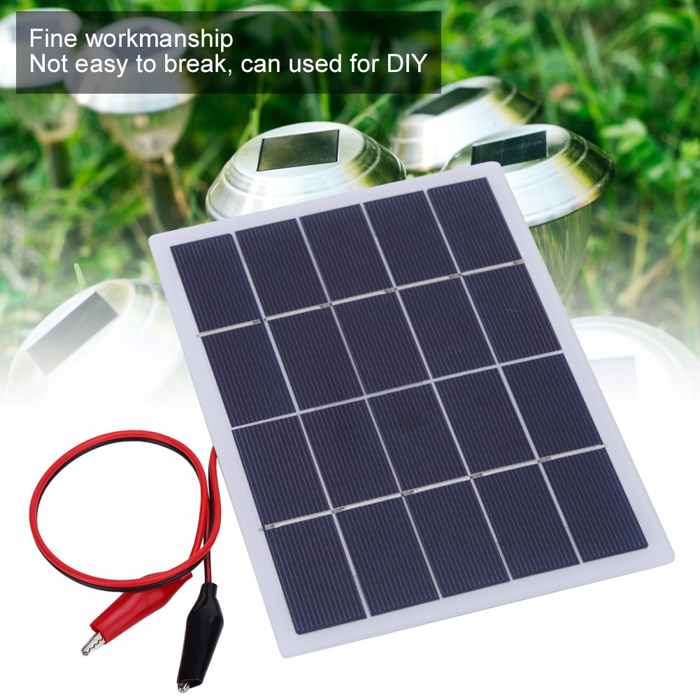 3W 5V DIY Solar Panel Laminated Board 170x130mm White