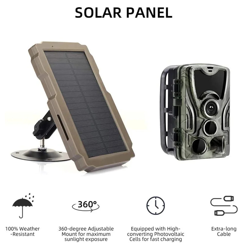3000Mah 6V-12V Rechargeable Solar Charger Trail Game Solar for Hunting Camera
